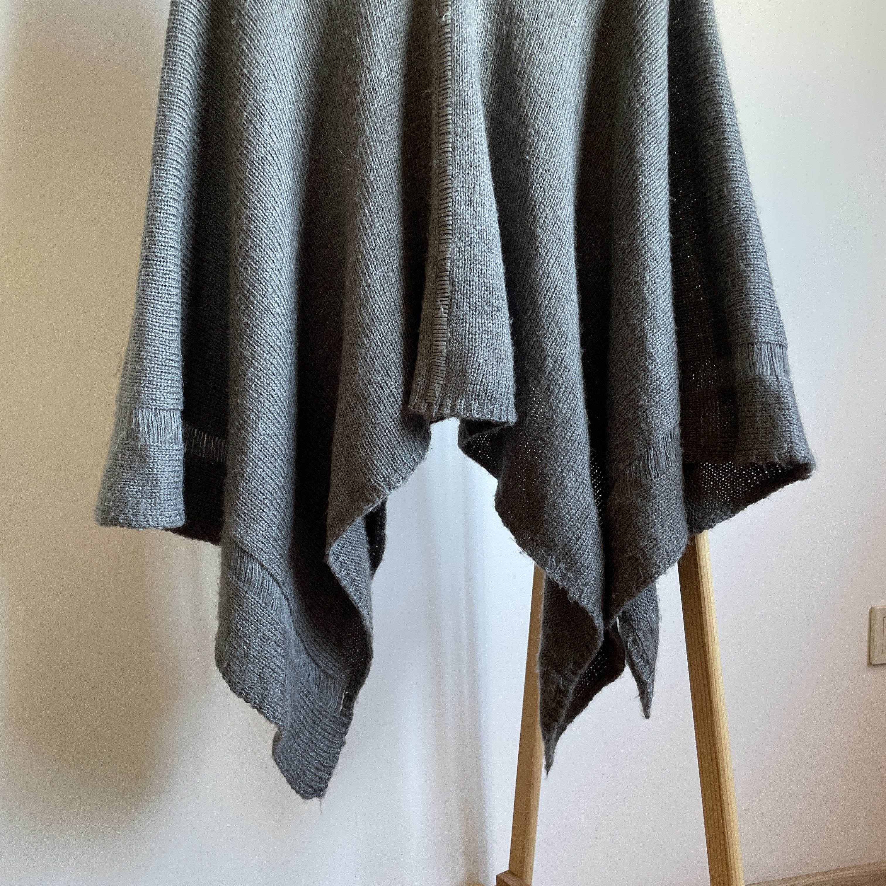 Other Monarc 1 Avant Garde Womens Handmade Mohair Draped Poncho Size ONE SIZE - 6 Thumbnail