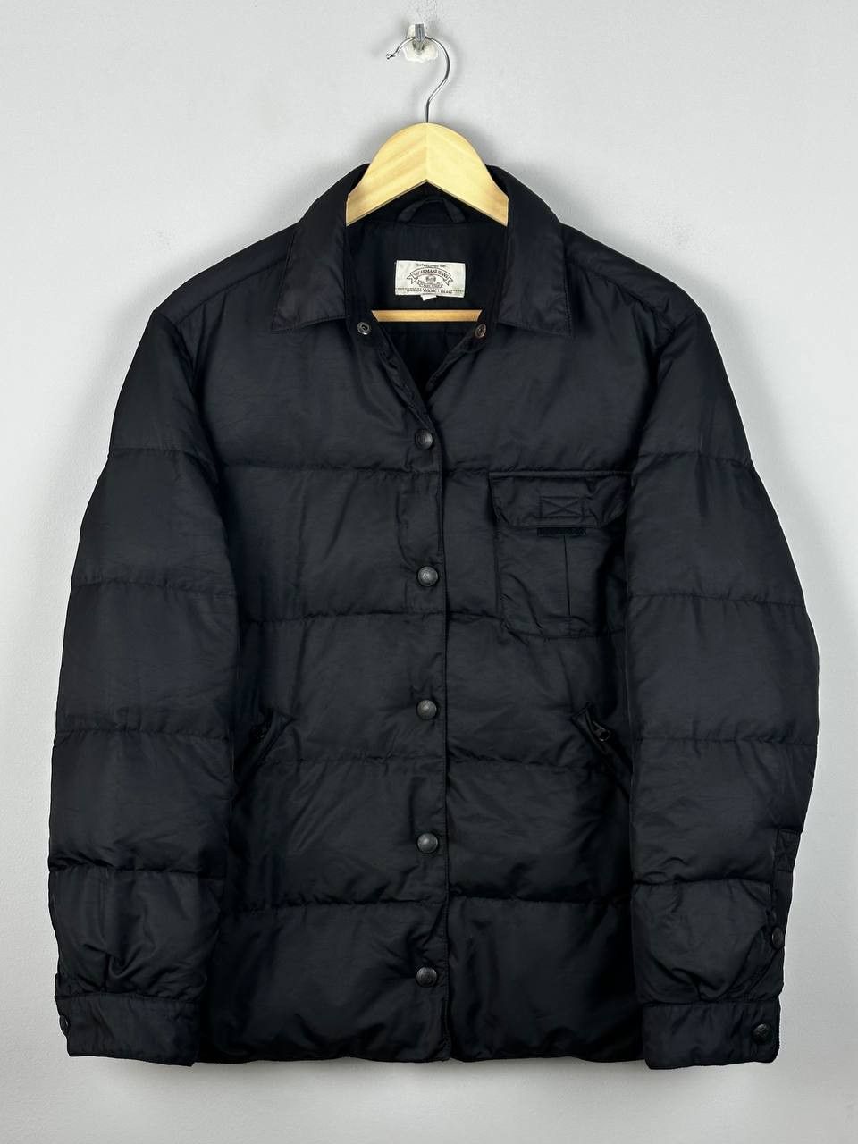 Armani Vintage Armani Jeans Black Nylon Quilted Down Puffer Jacket Size US M / EU 48-50 / 2 - 1 Thumbnail