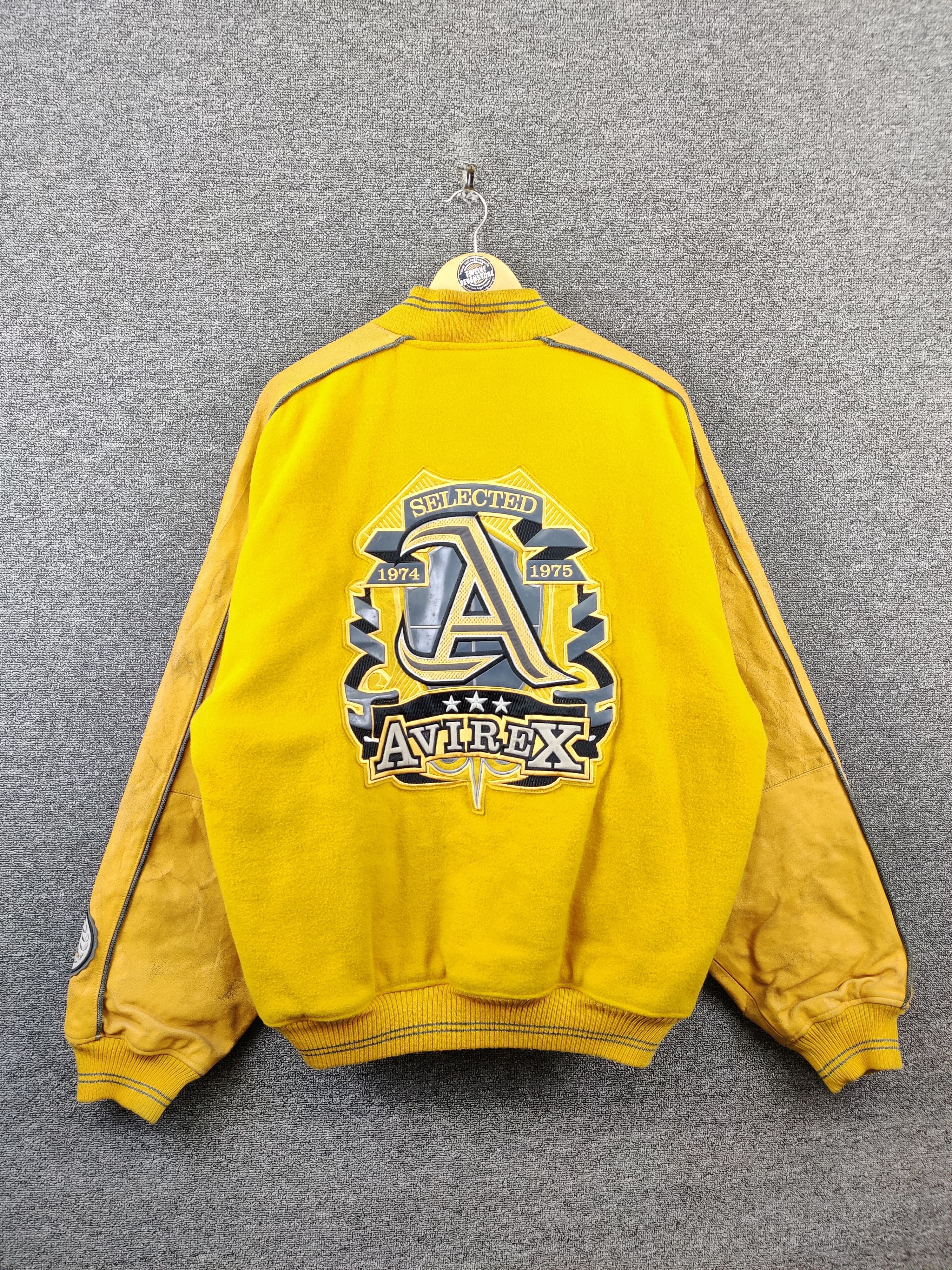 Avirex Vintage 90s Avirex Reversible Wool Varsity Leather Jacket Size US M / EU 48-50 / 2 - 1 Thumbnail