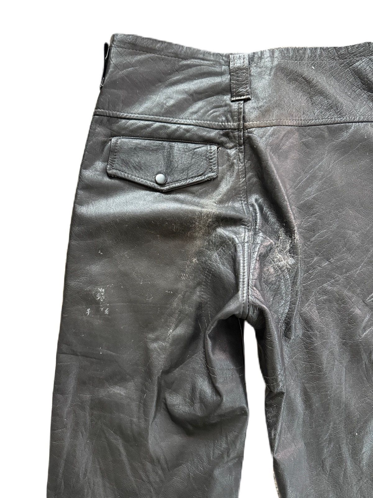 Kadoya Hedi Slimane Dior Luster Style Biker Moto Real Leather Pants Size US 32 / EU 48 - 6 Thumbnail