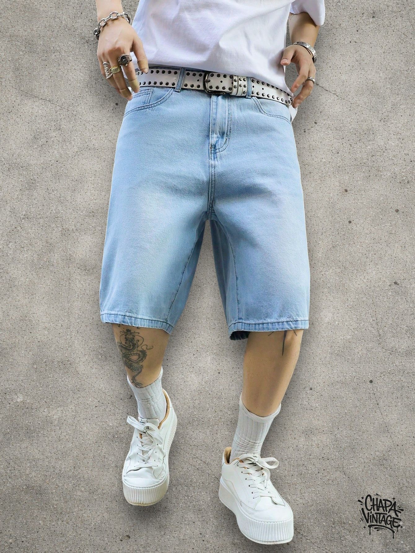 Vintage Light jeans denim shorts Size US 32 / EU 48 - 1 Thumbnail