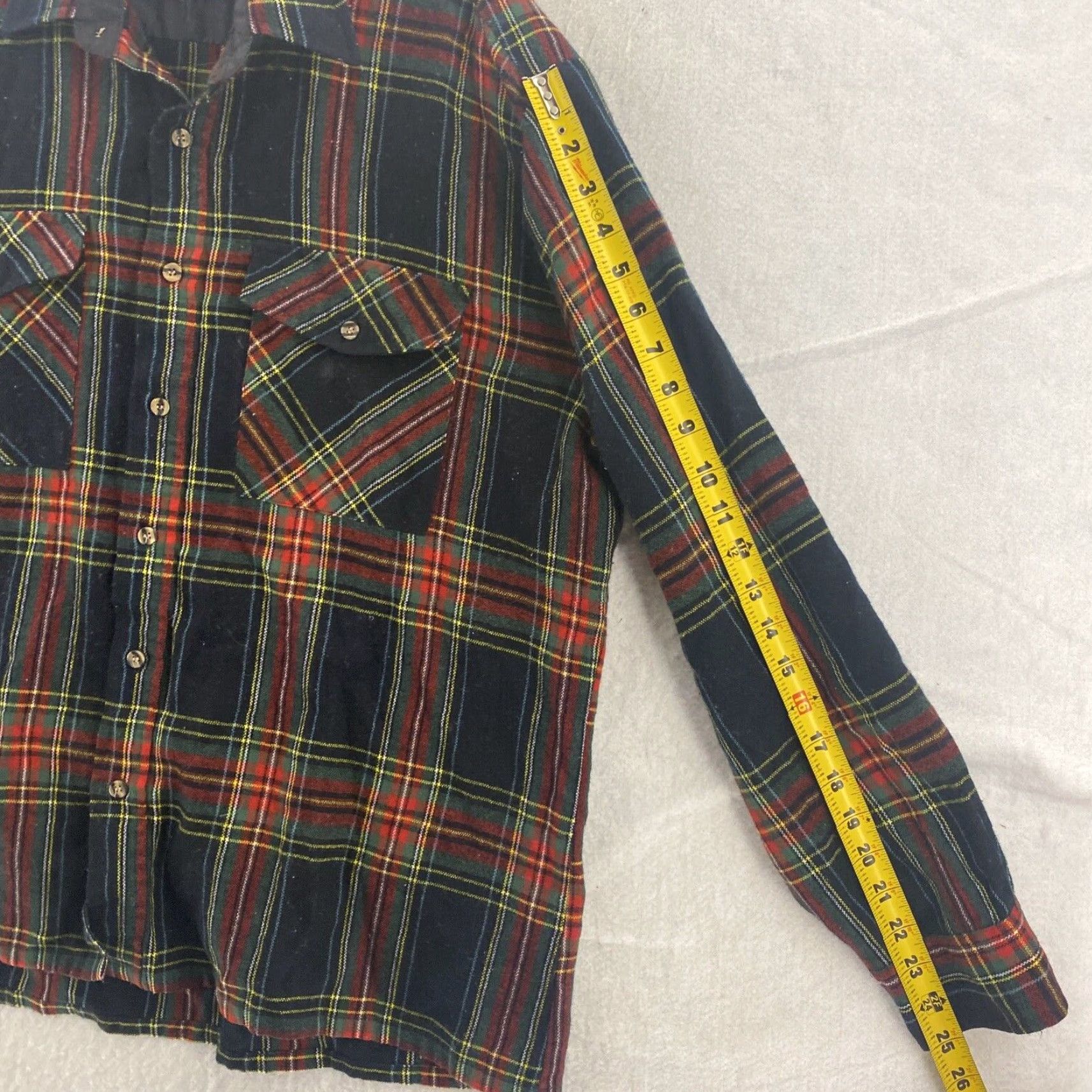 X-LARGE Back Packer Sportswear Shirt Adult XL Multicolor Plaid Flannel Button-Up Cotton Long Sleeve Outdoor Unisex Adults Size US XL / EU 56 / 4 - 5 Thumbnail