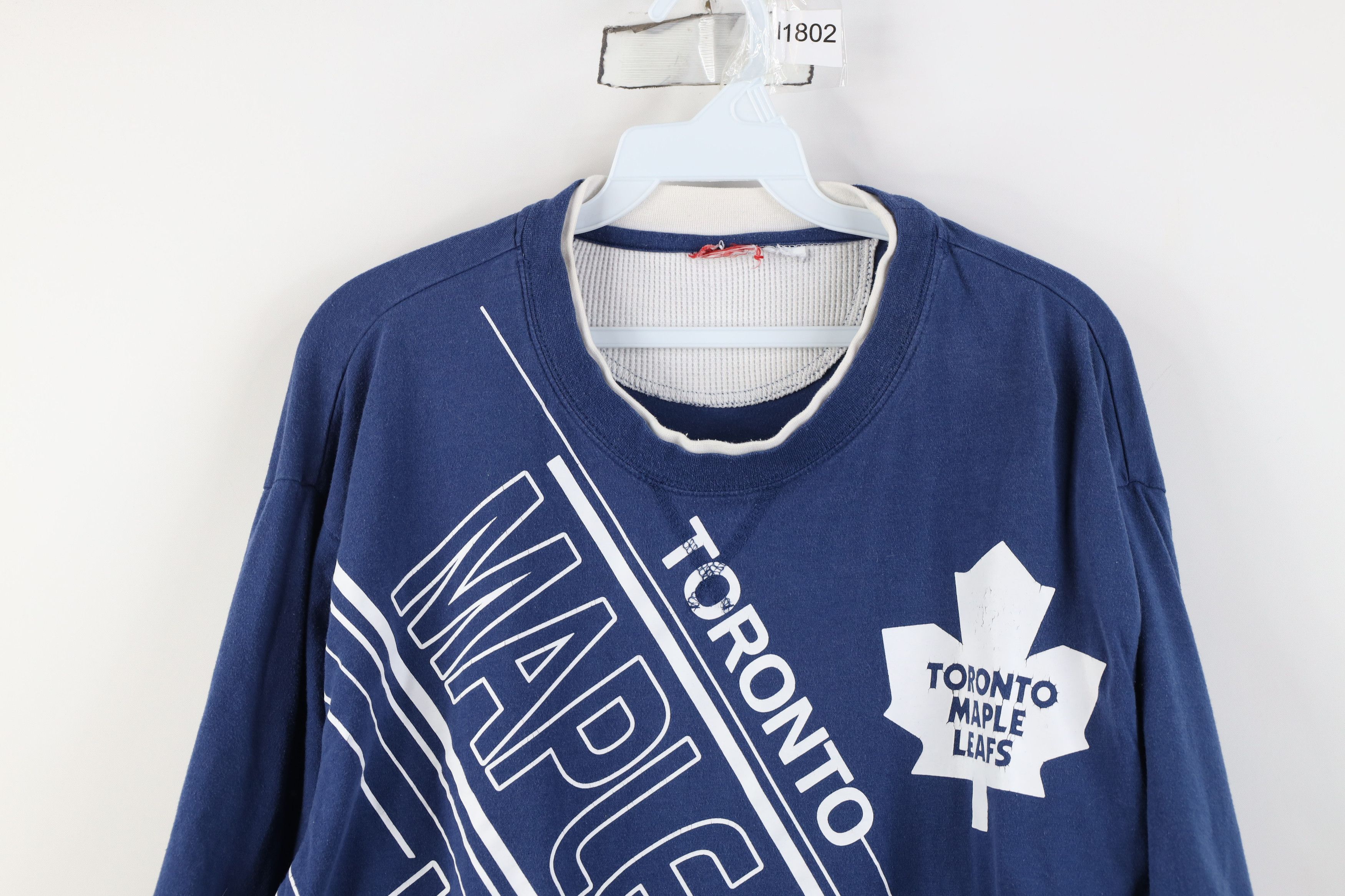 Reebok Vintage Reebok Knit Toronto Maple Leafs Long Sleeve T-Shirt Size US XL / EU 56 / 4 - 2 Thumbnail