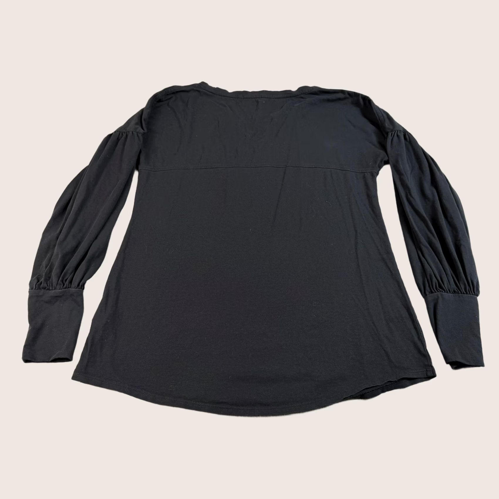 Vintage Peruvian Connection Shirt Womens M Black Women Medium Balloon Sleeve Pima Cotton Peru Size M / US 6-8 / IT 42-44 - 1 Thumbnail