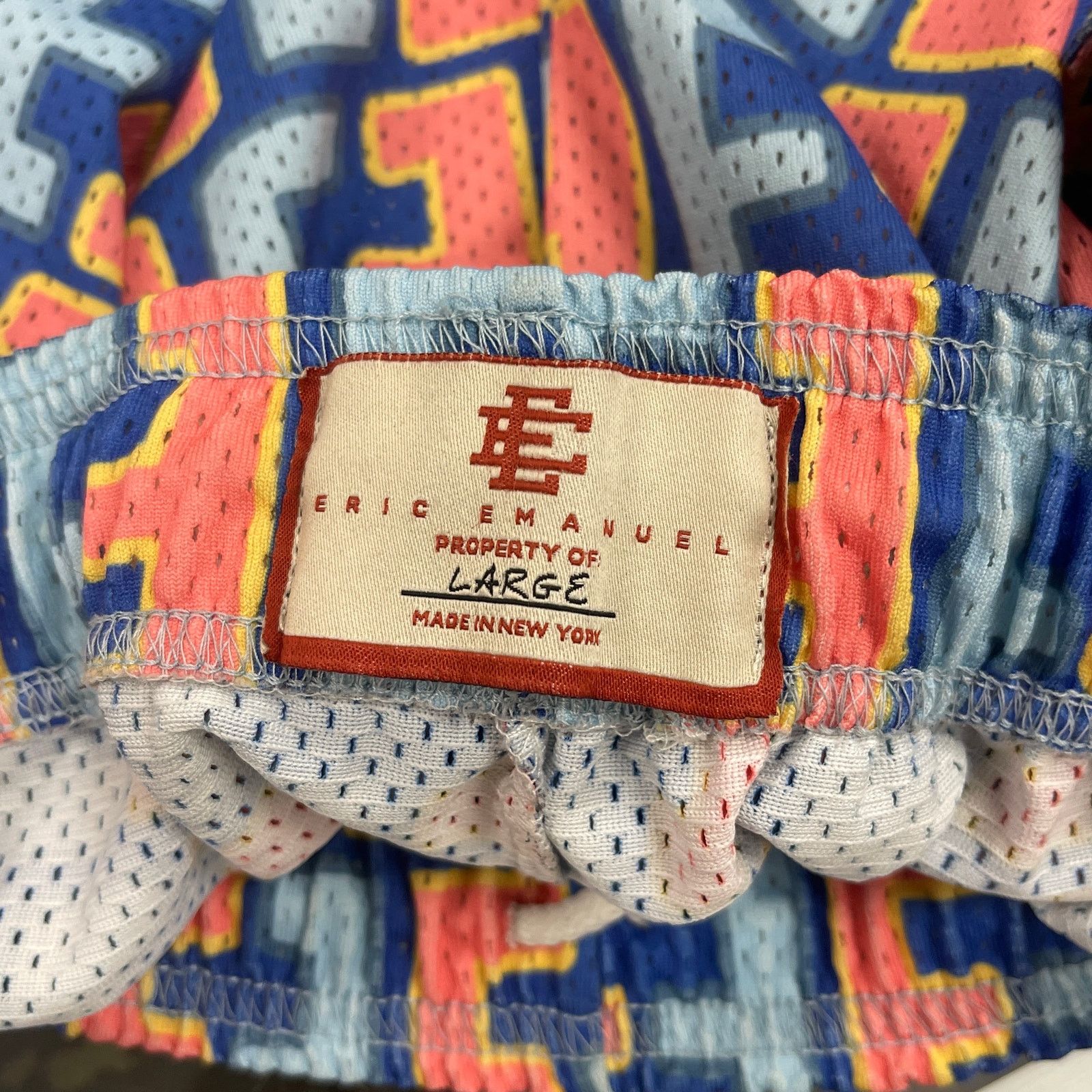 Eric Emanuel Eric Emanuel EE Pattern Basic Shorts Blue Pink Size Large L Size US 30 / EU 46 - 5 Thumbnail