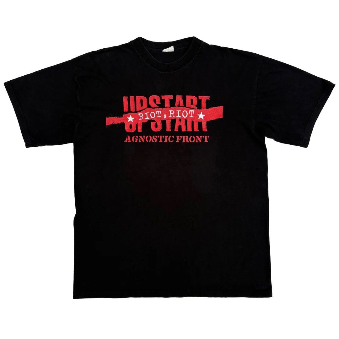 Band Tees Agnostic Front 1999 99 90s Vintage Riot Upstart Band T-Shirt Size US XL / EU 56 / 4 - 1 Thumbnail