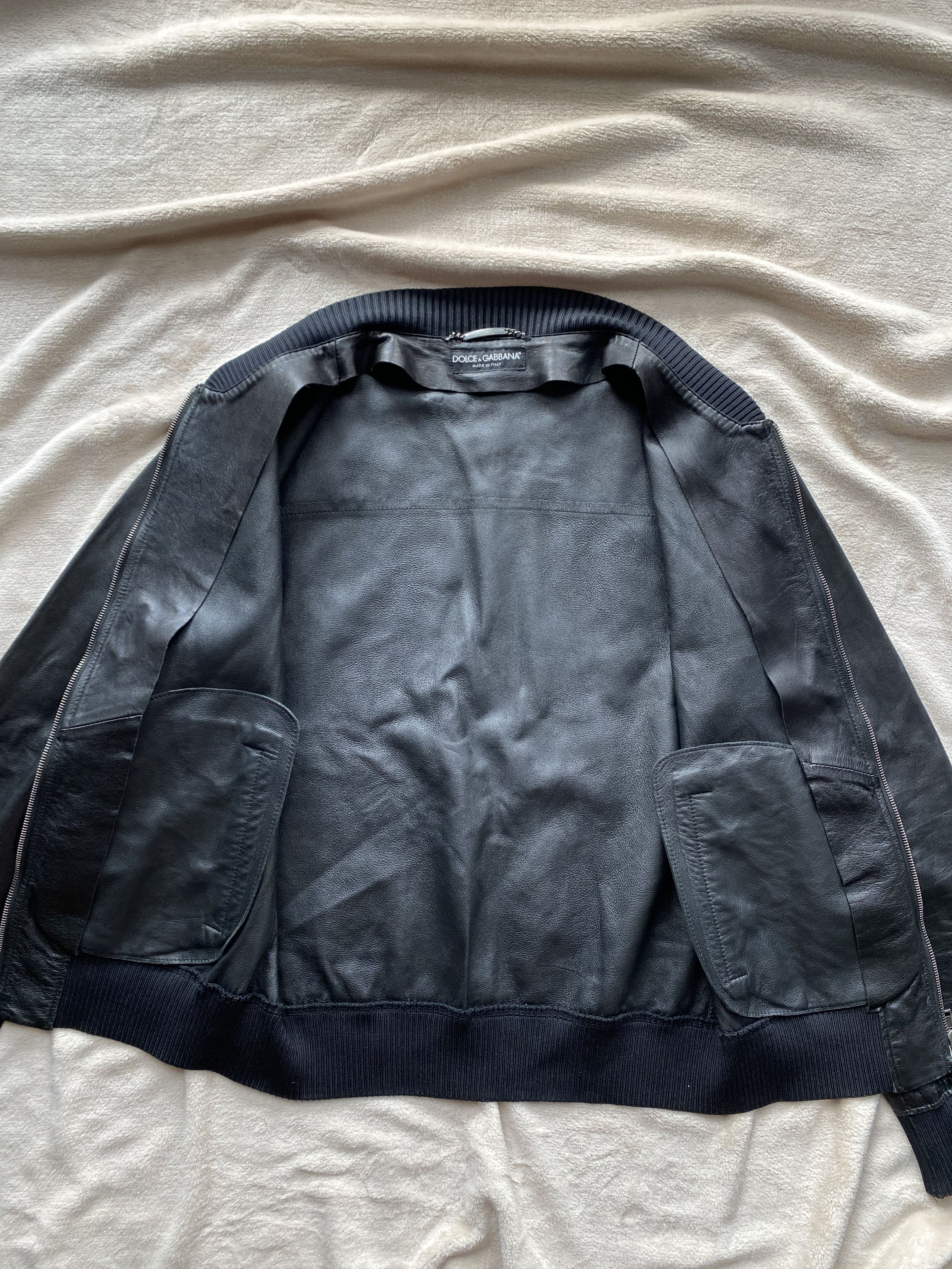Dolce & Gabbana Dolce & Gabbana men's leather bomber jacket casual Size US M / EU 48-50 / 2 - 3 Thumbnail
