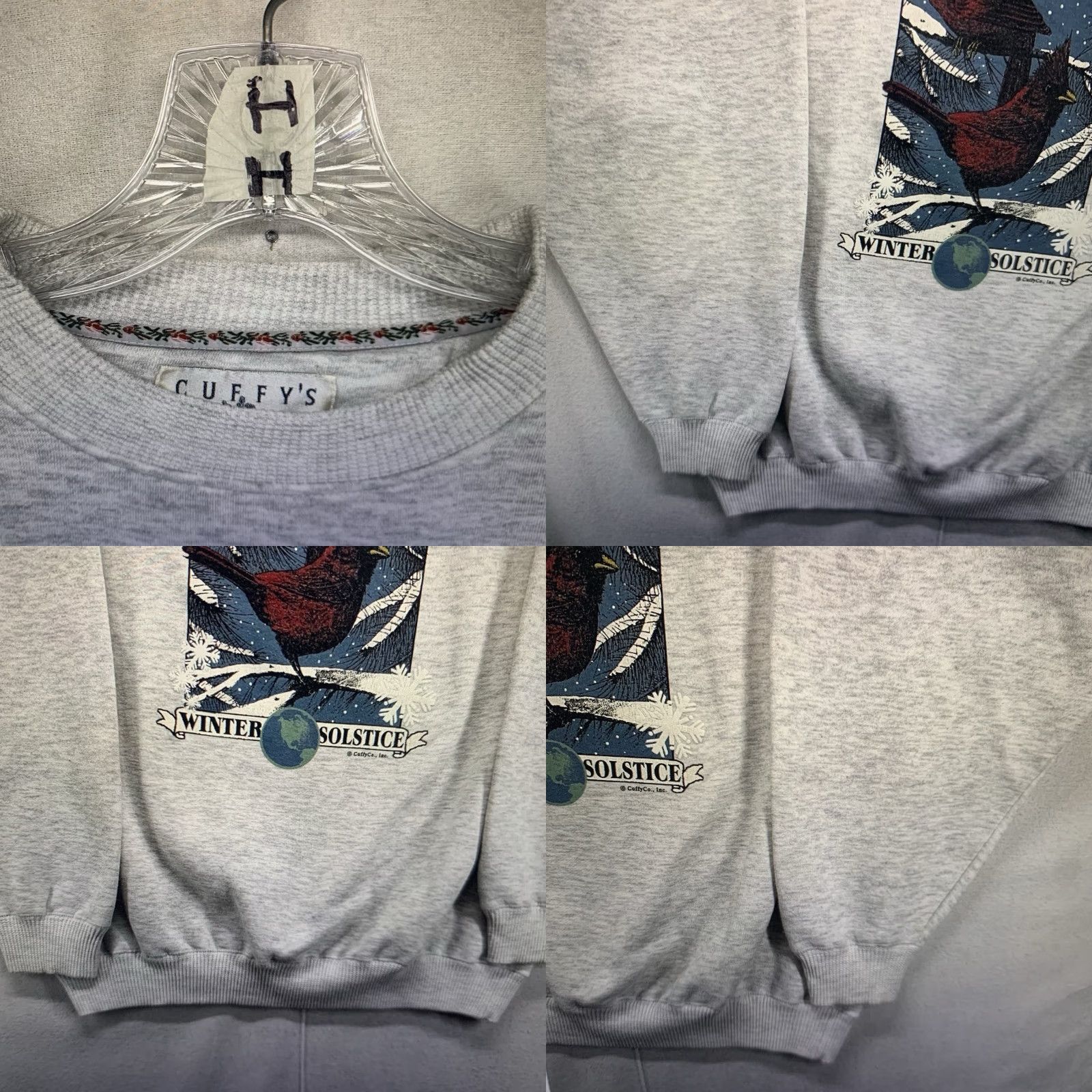 Vintage Vintage Nature Sweatshirt Cardinals Winter Solstice Adult XL Heavyweight 90s Size US XL / EU 56 / 4 - 8 Thumbnail