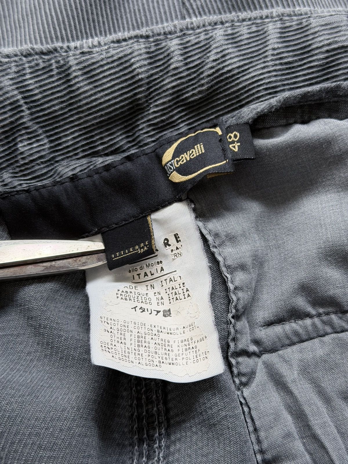 Just Cavalli 2000s Cavalli Corduroy Bondage Cargo Pants Size US 30 / EU 46 - 10 Thumbnail