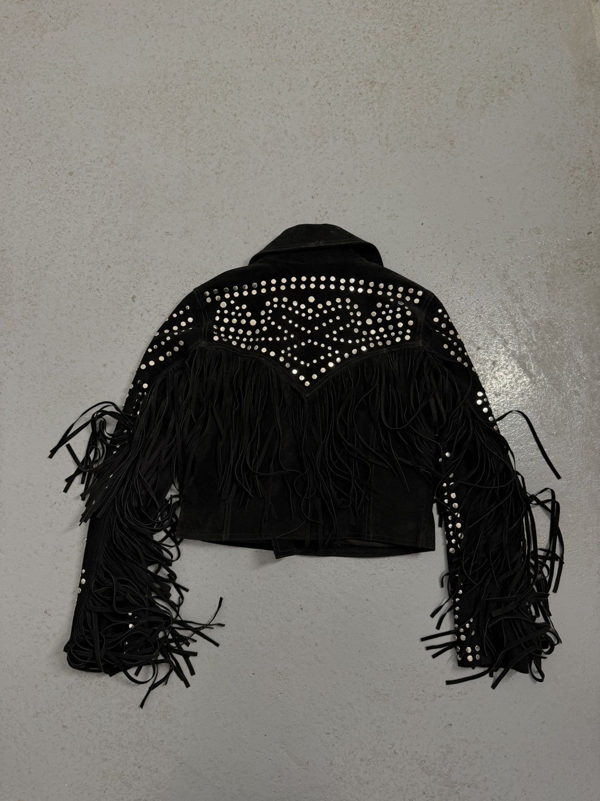 Leather Vintage Leather Metal Rivets Leather Laces Cropped Jacket Size S / US 4 / IT 40 - 14 Thumbnail
