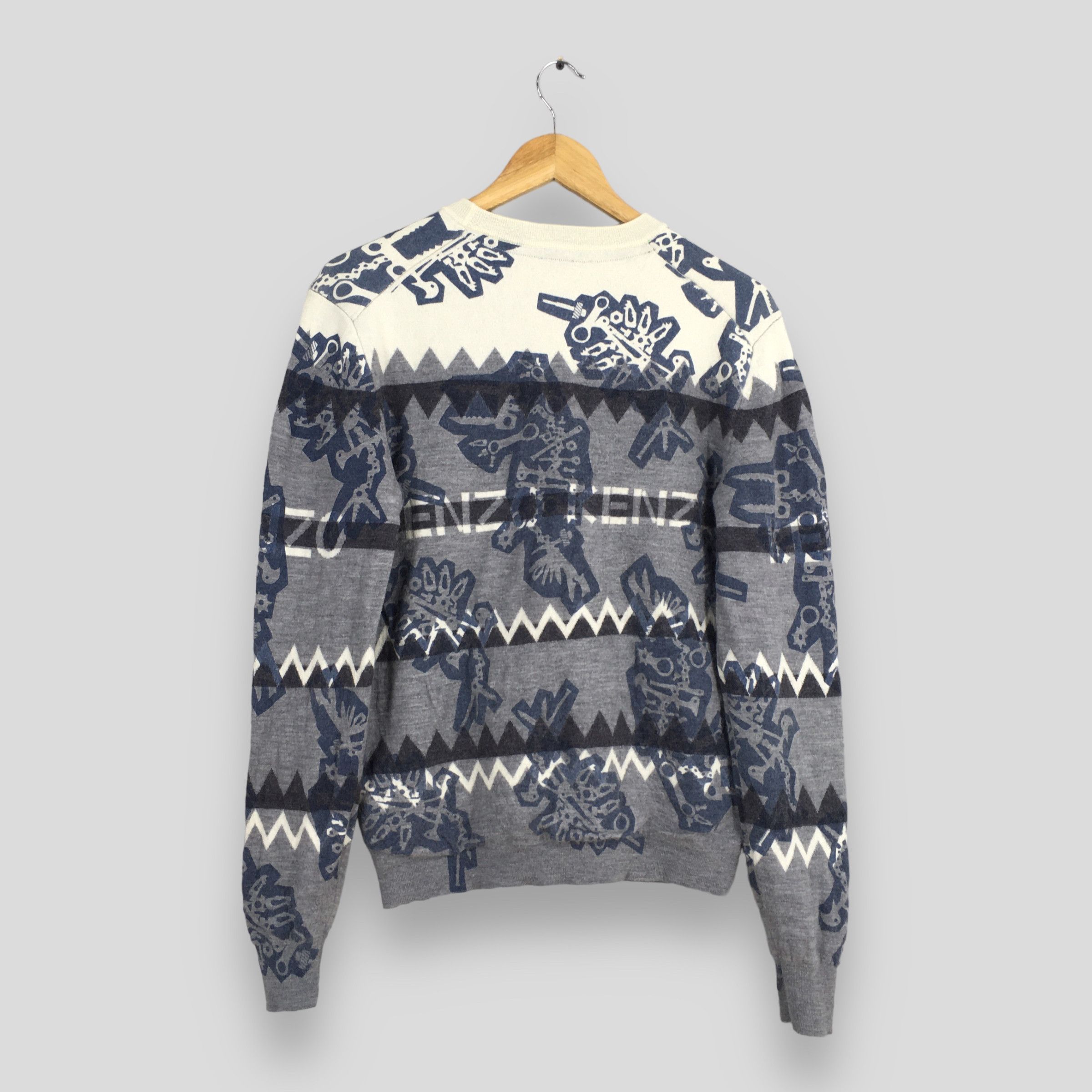 Jean Vintage Kenzo Jeans Tribal Patterned Sweatshirt Small Size S / US 4 / IT 40 - 7 Thumbnail