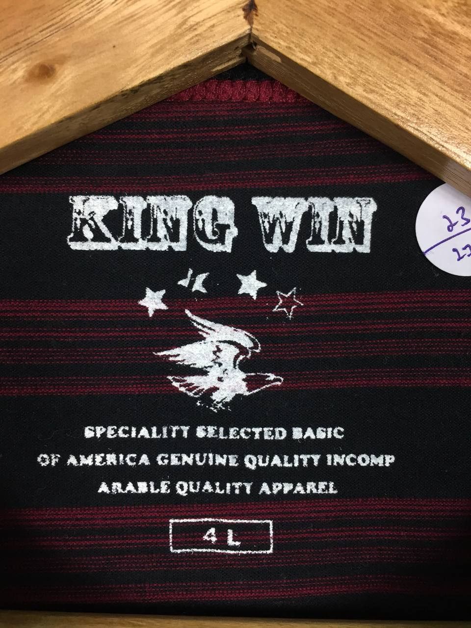 Vintage King Win Basic American Apparel Striped Tee Size US XL / EU 56 / 4 - 7 Thumbnail