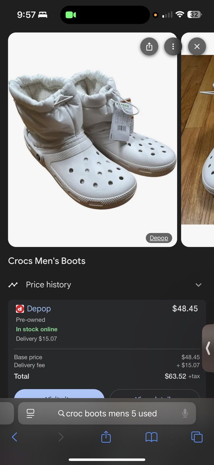 Crocs Croc boots mens size 5 Size US 5 / EU 37 - 5 Thumbnail