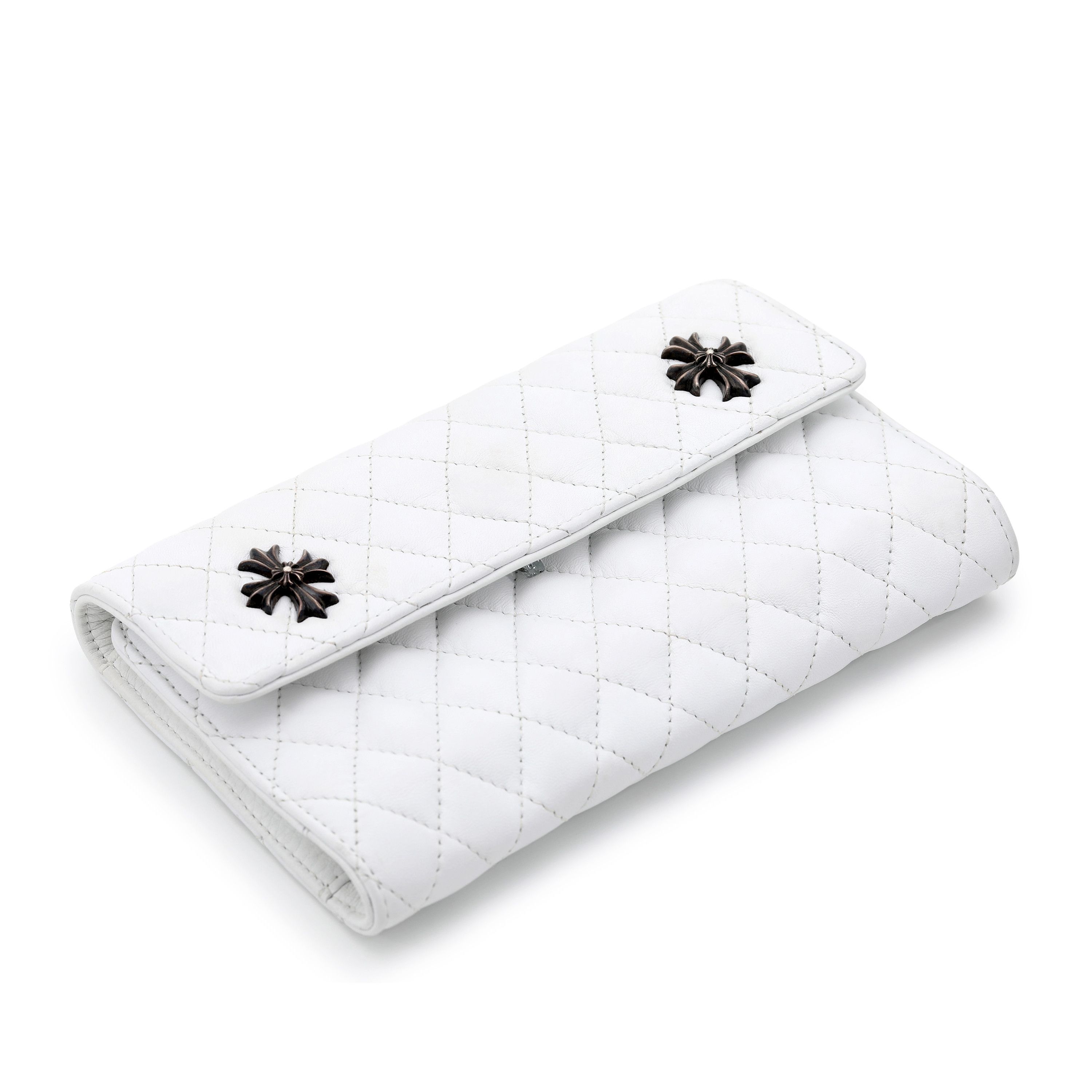 Chrome Hearts White Quilted Cross Wallet Size ONE SIZE - 3 Thumbnail