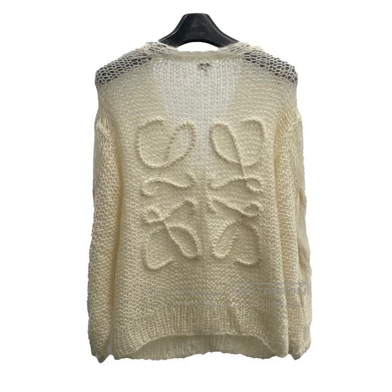 Loewe Loewe Beige logo single-breasted knit cardigan Size S / US 4 / IT 40 - 2 Thumbnail
