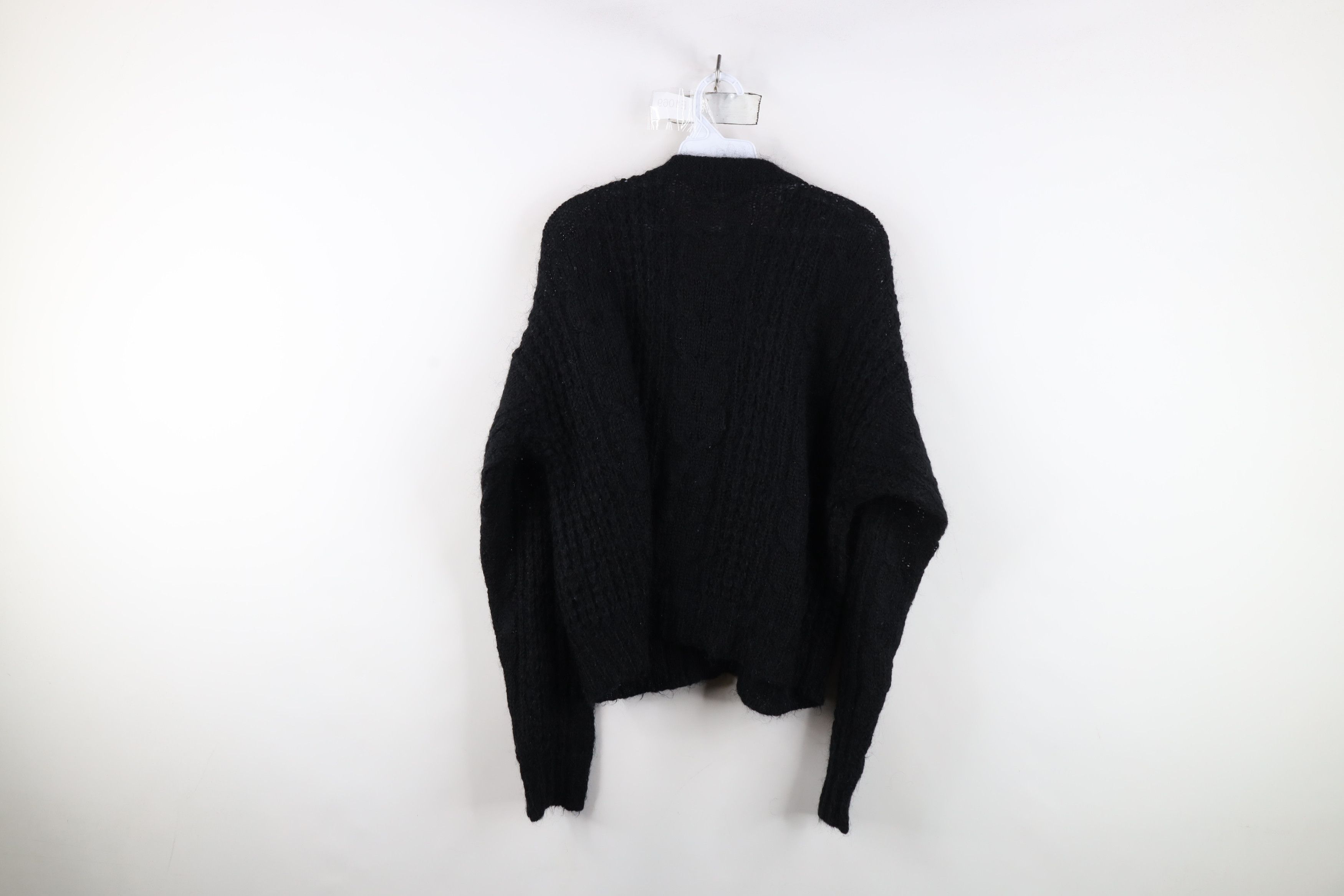 Vintage Vintage 90s Streetwear Blend Crochet Knit Cardigan Sweater Size L / US 10 / IT 46 - 7 Thumbnail