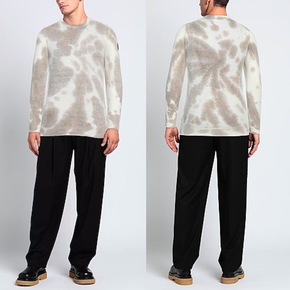 Emanuel Ungaro NWT New $370 Ungaro Tie Dye White Beige Wool Blend Made In Size US XL / EU 56 / 4 - 1 Thumbnail
