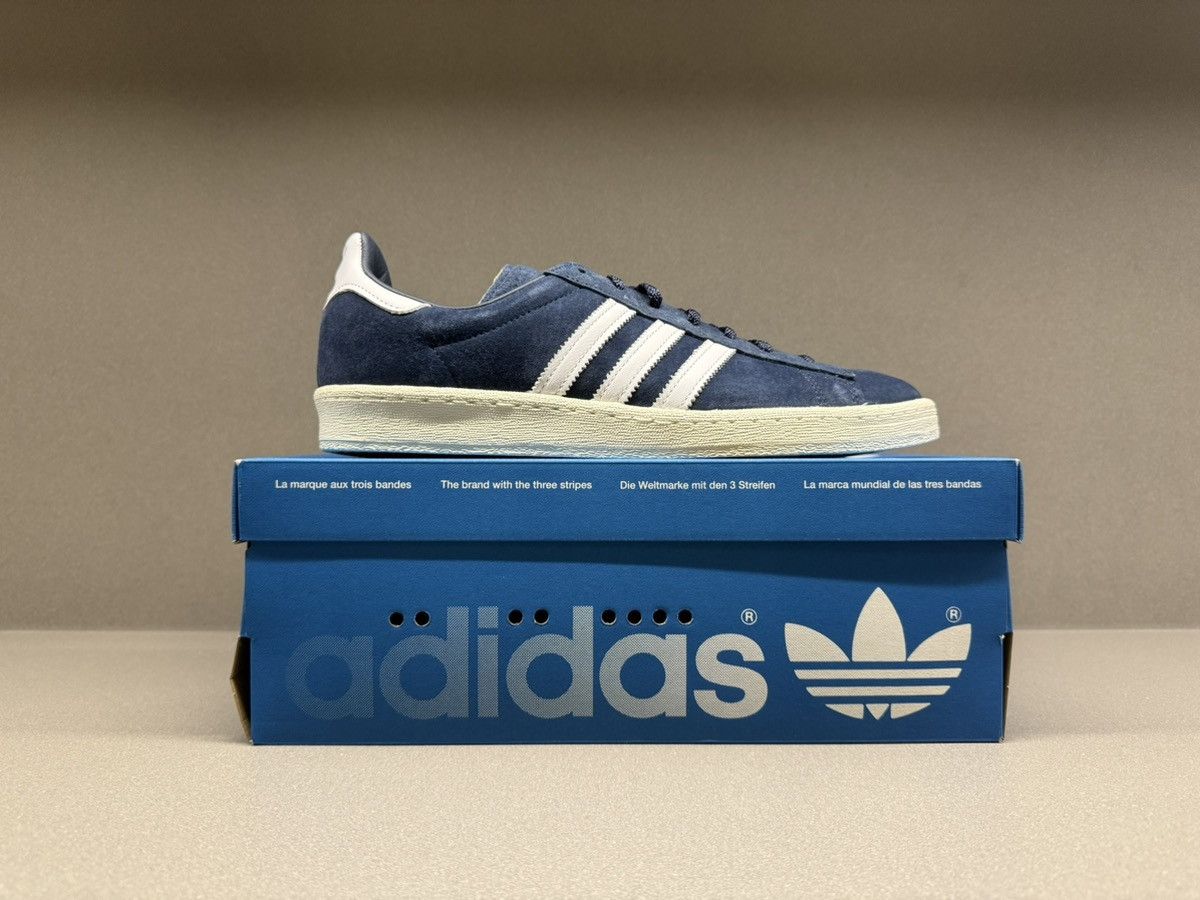 Adidas Adidas Campus 80s Collegiate Navy Cloud White Size US 12.5 / EU 45-46 - 3 Thumbnail