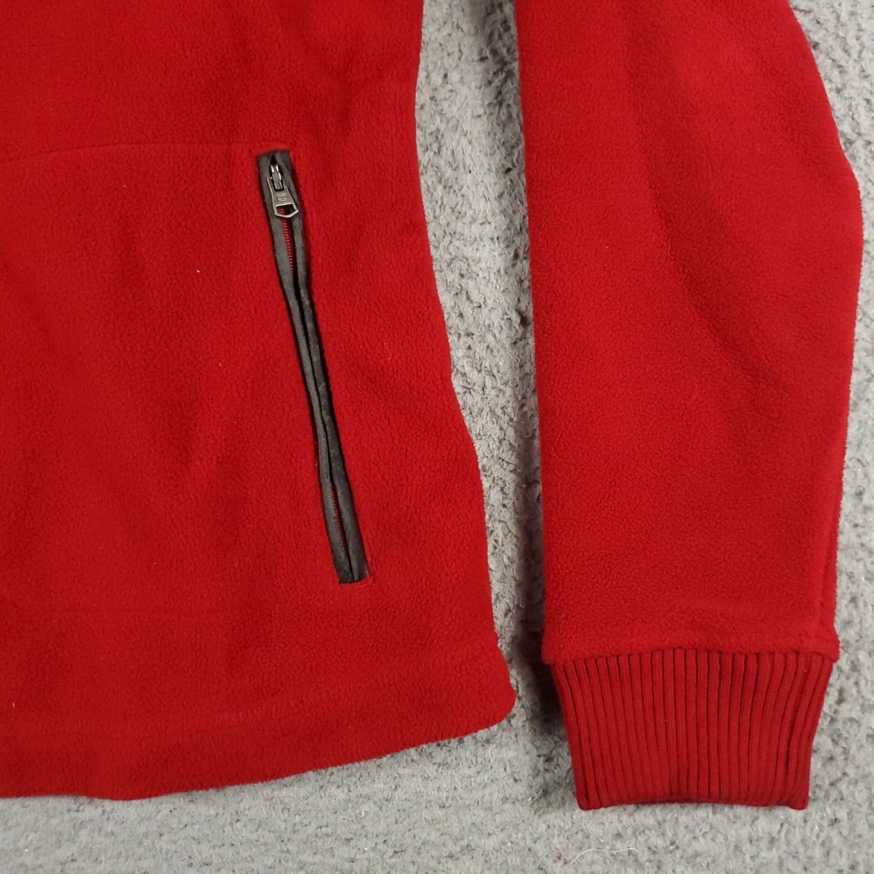 Tommy Hilfiger Tommy Hilfiger Full Zip Sweater Women's Medium Red Knit Long Sleeve Mock Neck Size M / US 6-8 / IT 42-44 - 4 Thumbnail