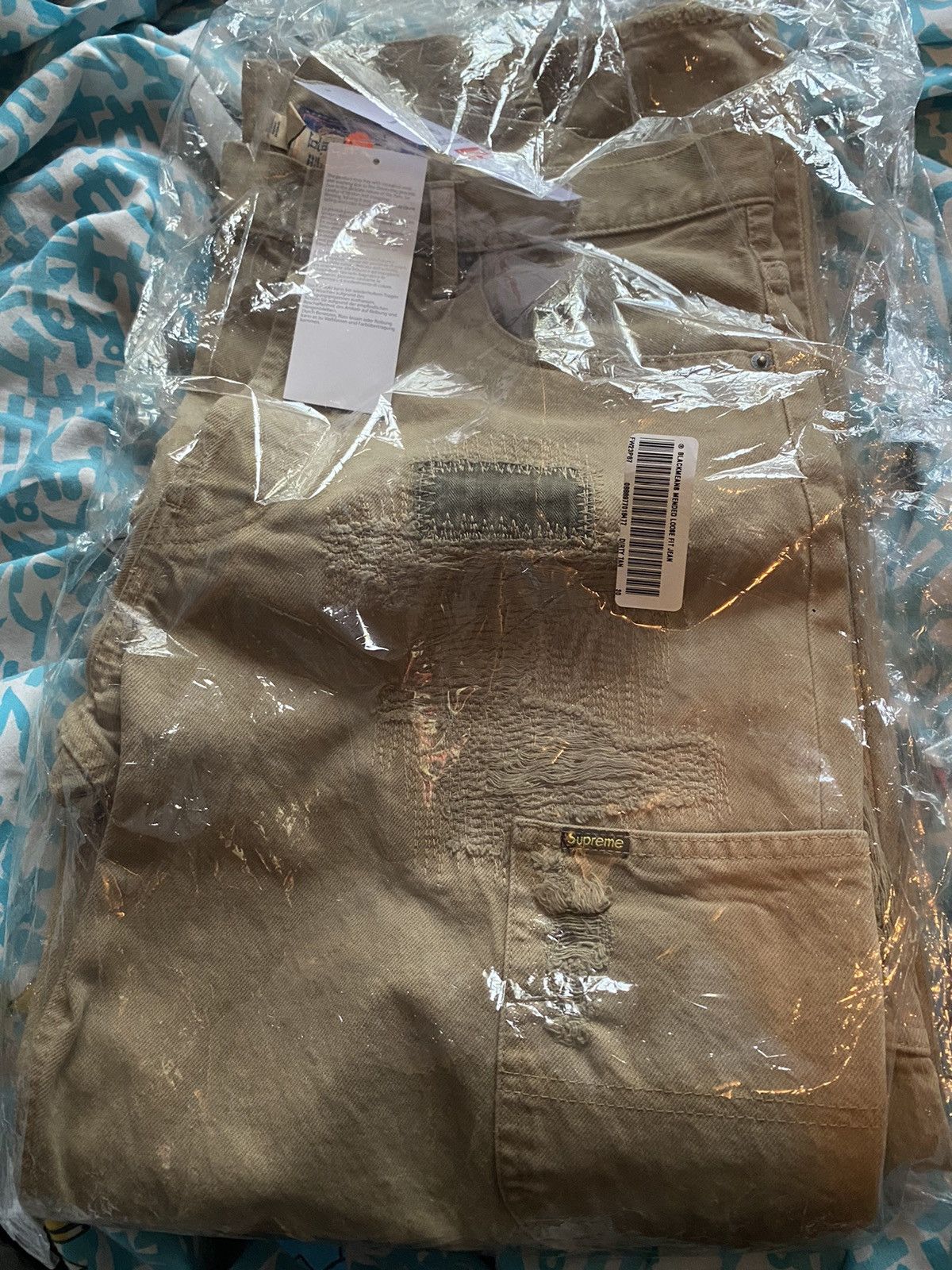 Blackmeans × Supreme Supreme Blackmeans Mended Loose Fit Jeans Dirty Tan 30 Size US 30 / EU 46 - 6 Thumbnail