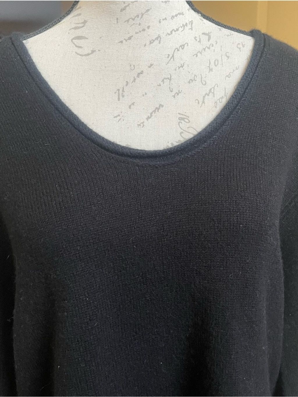 INHABIT Inhabit Cashmere Linen Blend Black V-Neck Tunic Sweater Sz M Size M / US 6-8 / IT 42-44 - 10 Thumbnail