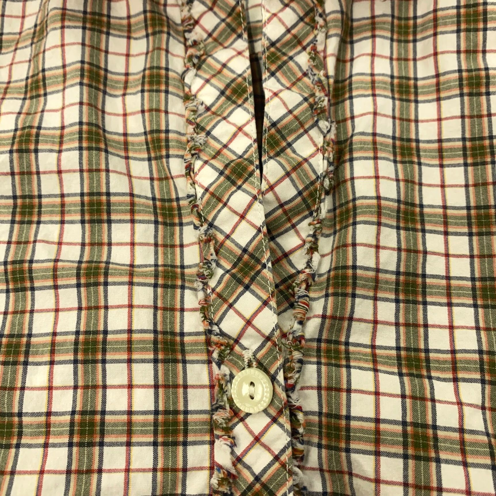 Eddie Bauer Eddie Bauer Women's Shirt Medium Plaid Button-Up Long Sleeve V-Neck Multicolor Casual Size M / US 6-8 / IT 42-44 - 3 Thumbnail