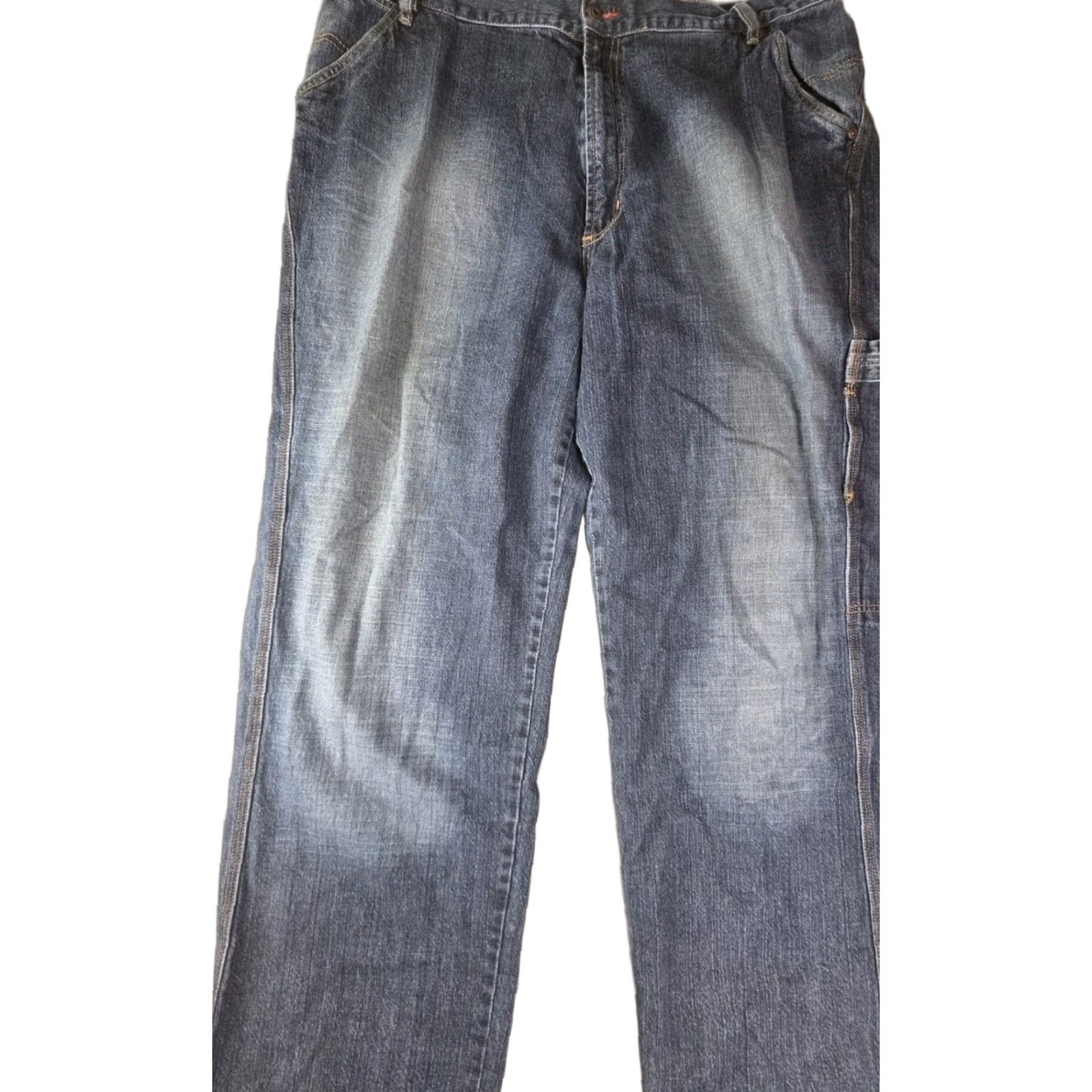 Ecko Unltd. VINTAGE ECKO UNLTD Baggy Carpenter Jeans Mens 40x33 Blue Denim Y2K Grunge 90s Hip Hop Straight Relaxed 5-Pocket Jeans Mens Blue 40x33 Size US 40 / EU 56 - 1 Thumbnail