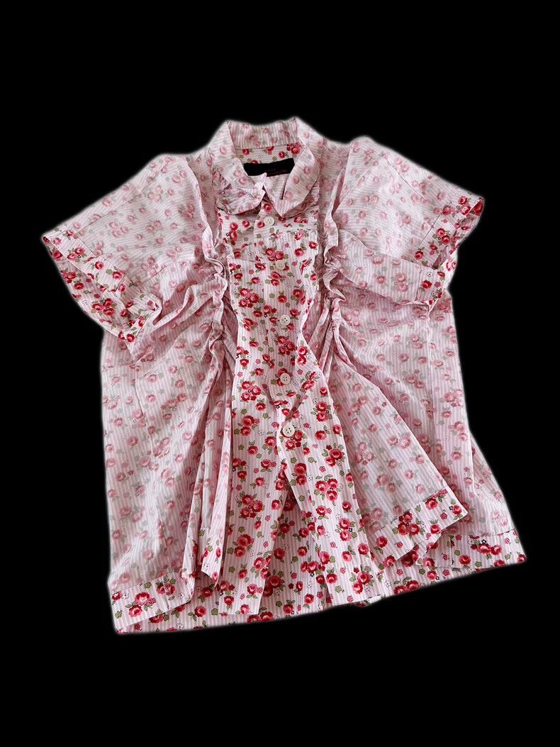 Comme des Garcons Comme Des Garcons Thread Twist Floret Short Sleeve Shirt Size S / US 4 / IT 40 - 5 Thumbnail