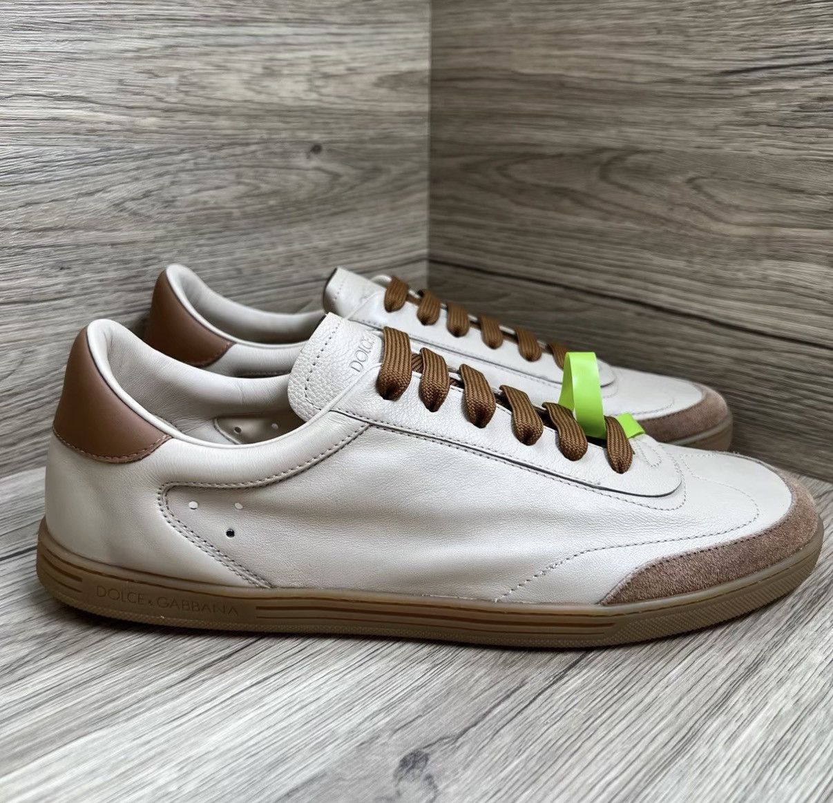 Dolce & Gabbana Dolce & Gabbana Grey and Brown Retro Sneakers J41 Size US 8.5 / EU 41-42 - 4 Thumbnail