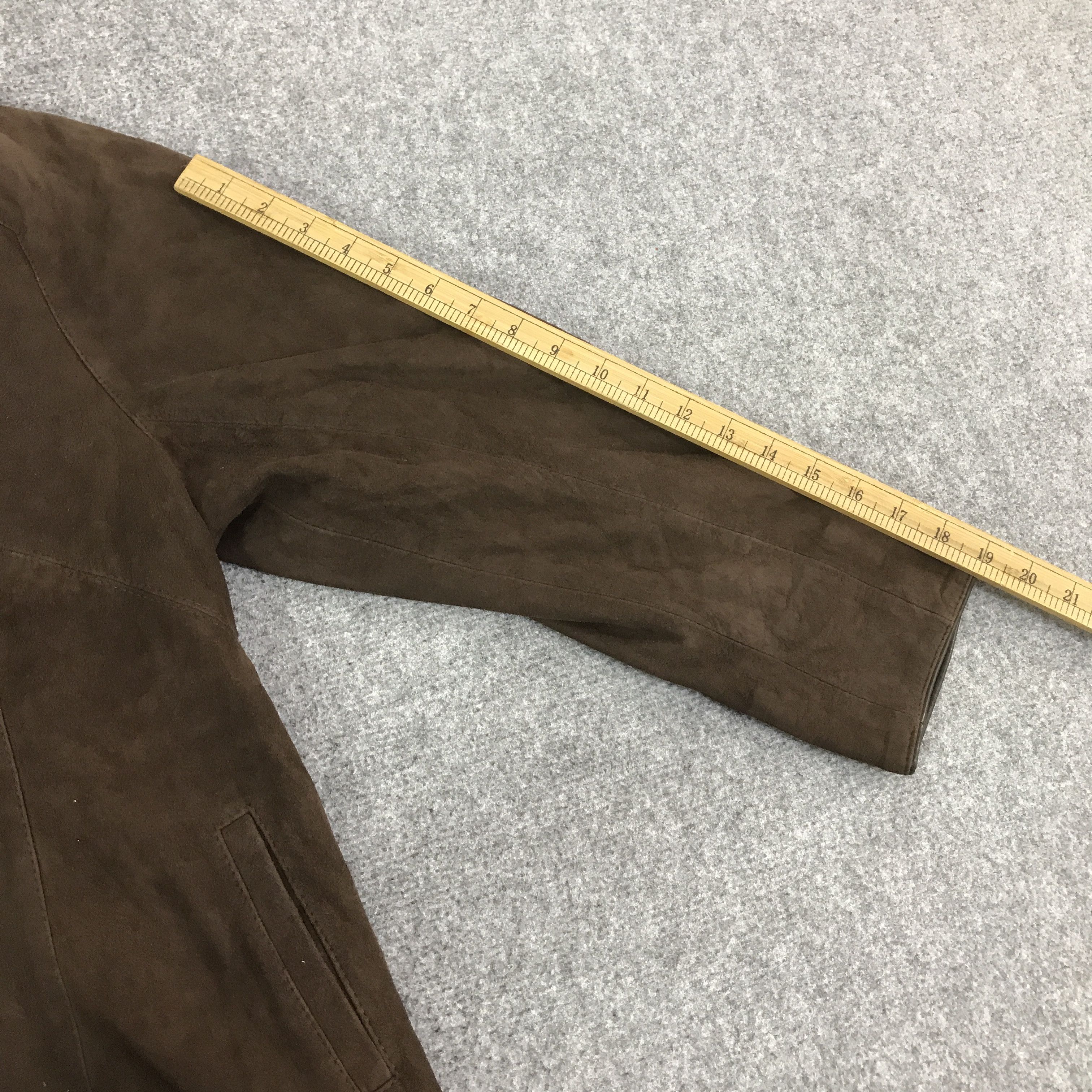 Vintage caroline moore leather button jacket K114B21 Size US L / EU 52-54 / 3 - 6 Thumbnail