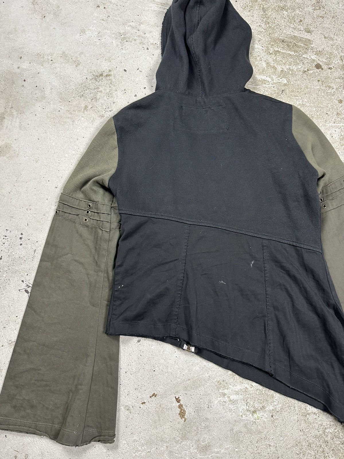 Japanese Brand × Vintage Vintage 90s Archive Asymmetrical Light Hooded Jacket Rare Size US S / EU 44-46 / 1 - 13 Thumbnail