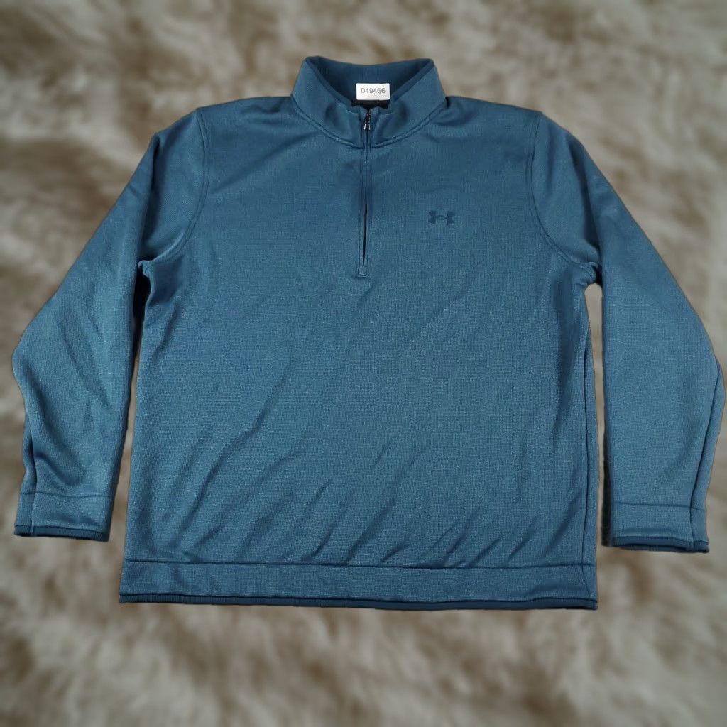 Under Armour Under Armour Sweater Mens 2XL Blue Pullover 1/4 Zip Sweatshirt Size US XXL / EU 58 / 5 - 1 Thumbnail