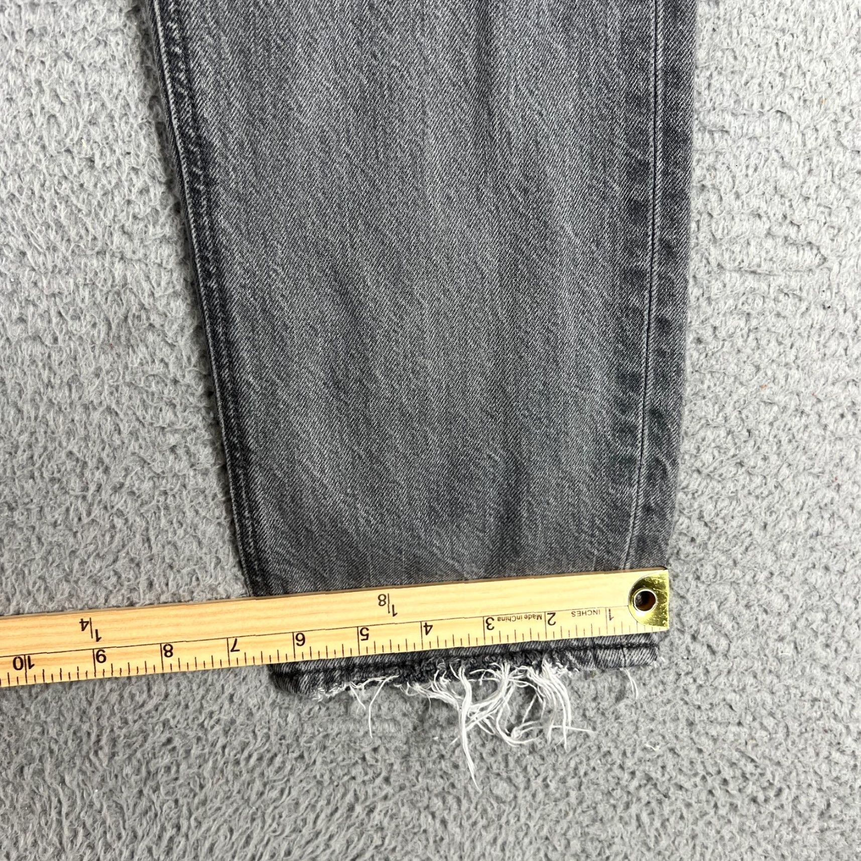 Vintage American Eagle Jeans Womens 6 Black Distressed High Rise Straight Leg Denim Size 28" / US 6 / IT 42 - 5 Thumbnail
