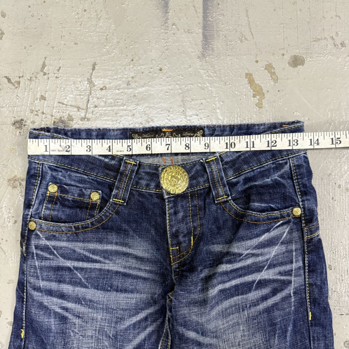 Beauty Beast 🔥Flared🔥 Japanese Riobera Rhine Stone Jeans🔥 Size US 26 / EU 42 - 6 Thumbnail