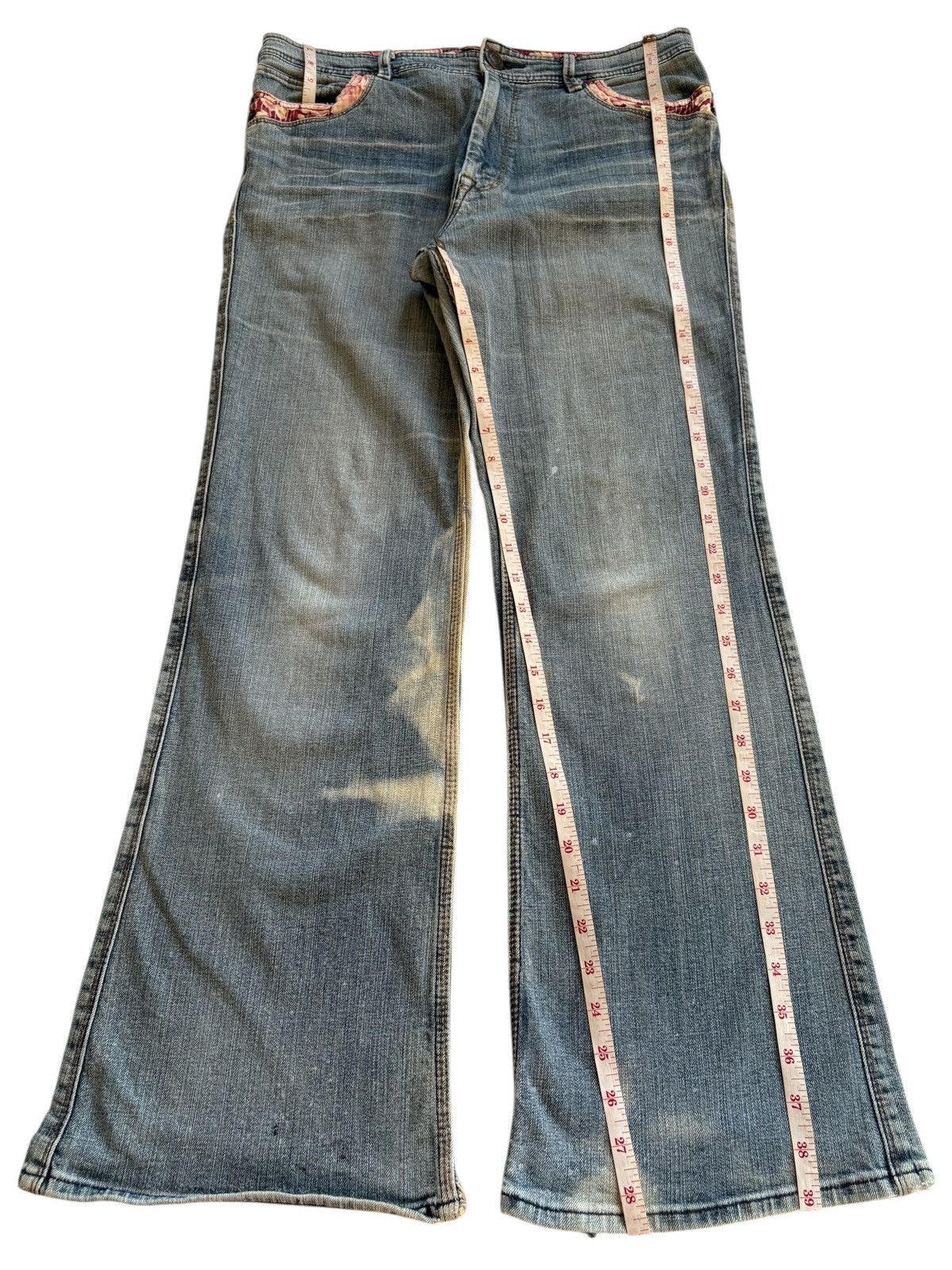 Hysteric Glamour × Japanese Brand Vintage Japanese Brand Harajuku Style Distress Flare Jean Size 32" / US 10 / IT 46 - 13 Thumbnail