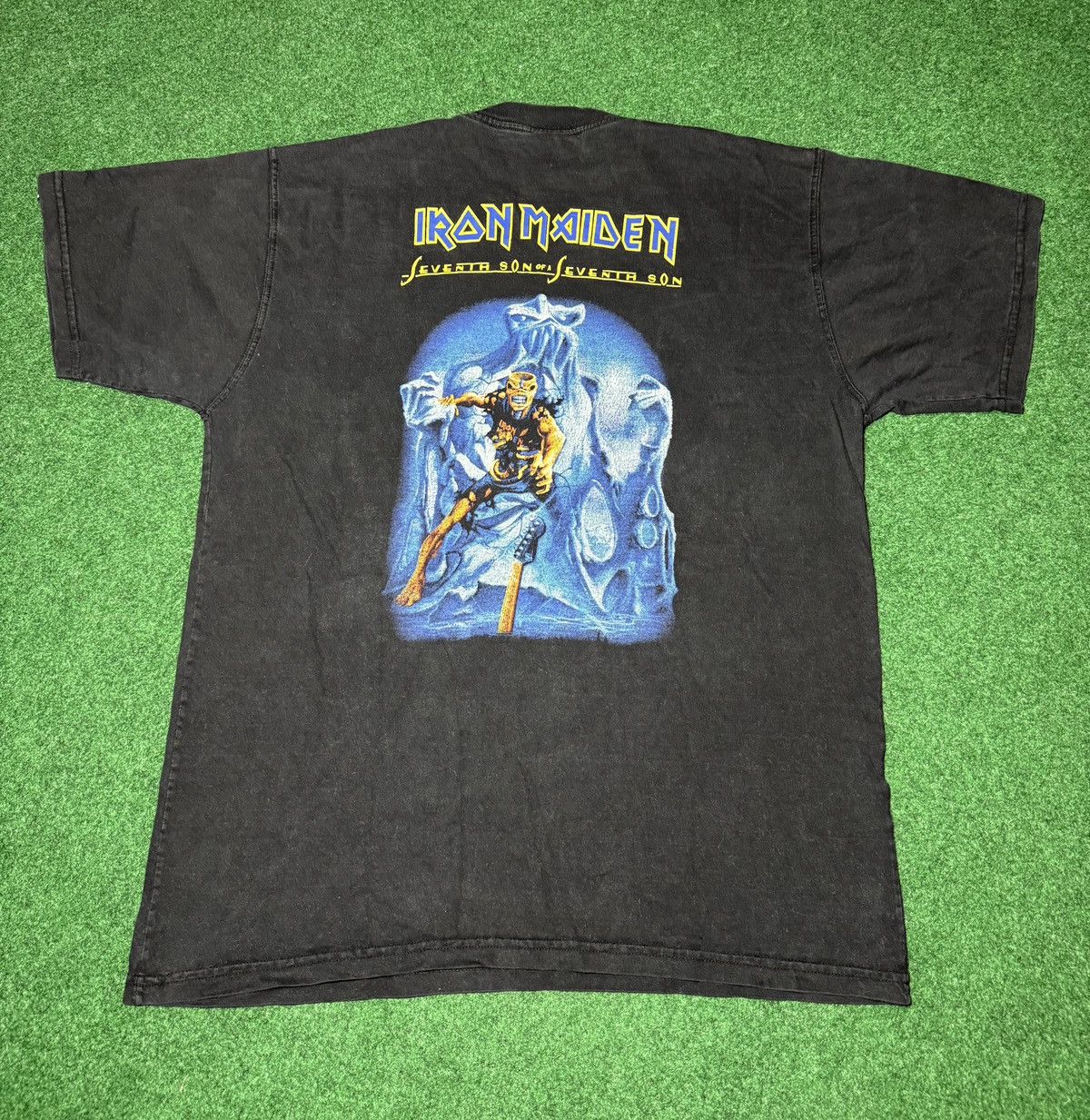 Band Tees × Vintage Vtg Y2K Iron Maiden Seventh Son Of A Seventh Son T Shirt Size US L / EU 52-54 / 3 - 3 Thumbnail