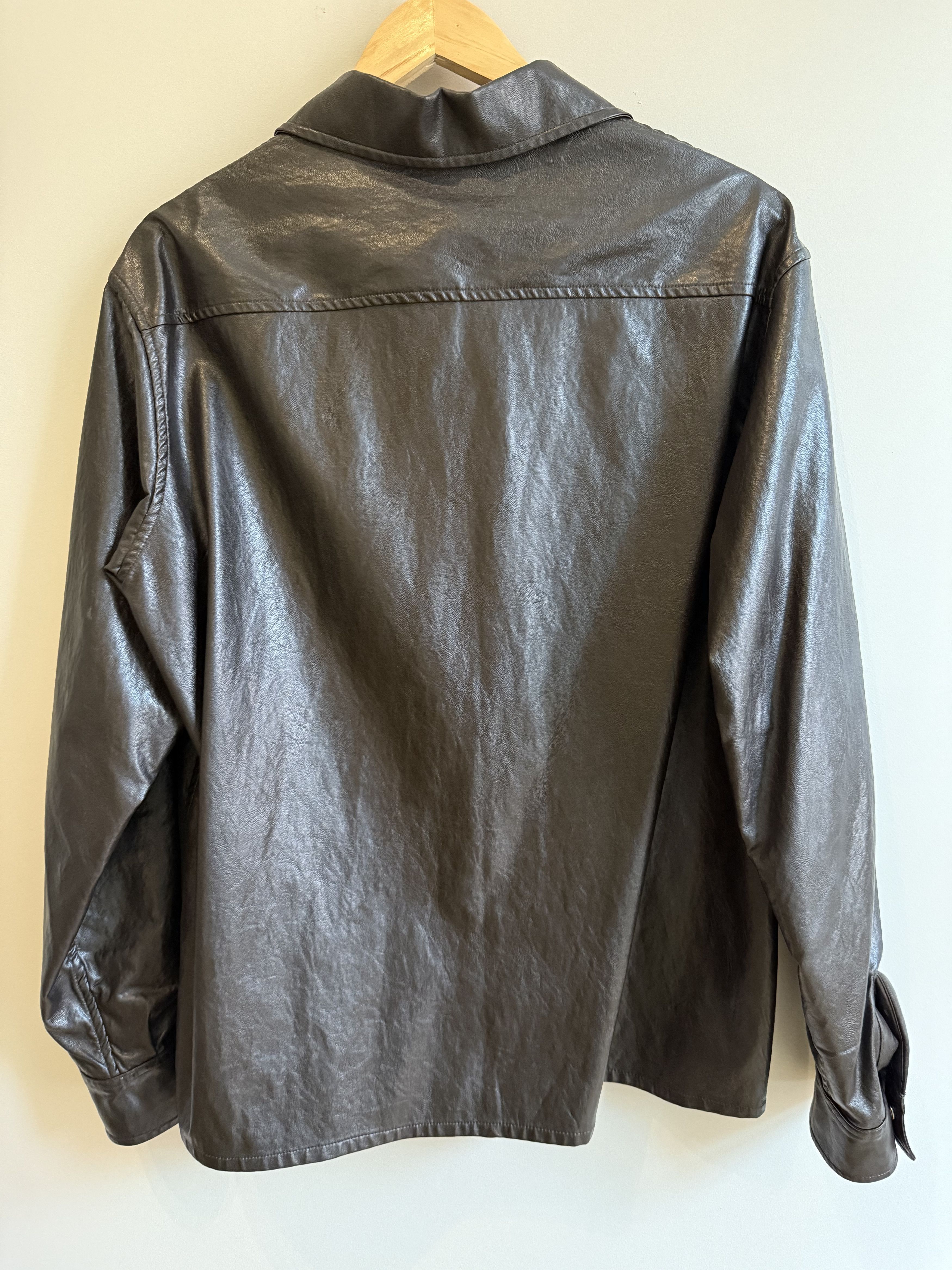 Our Legacy Our Legacy Brown Fake Leather Shirt Size US S / EU 44-46 / 1 - 9 Thumbnail