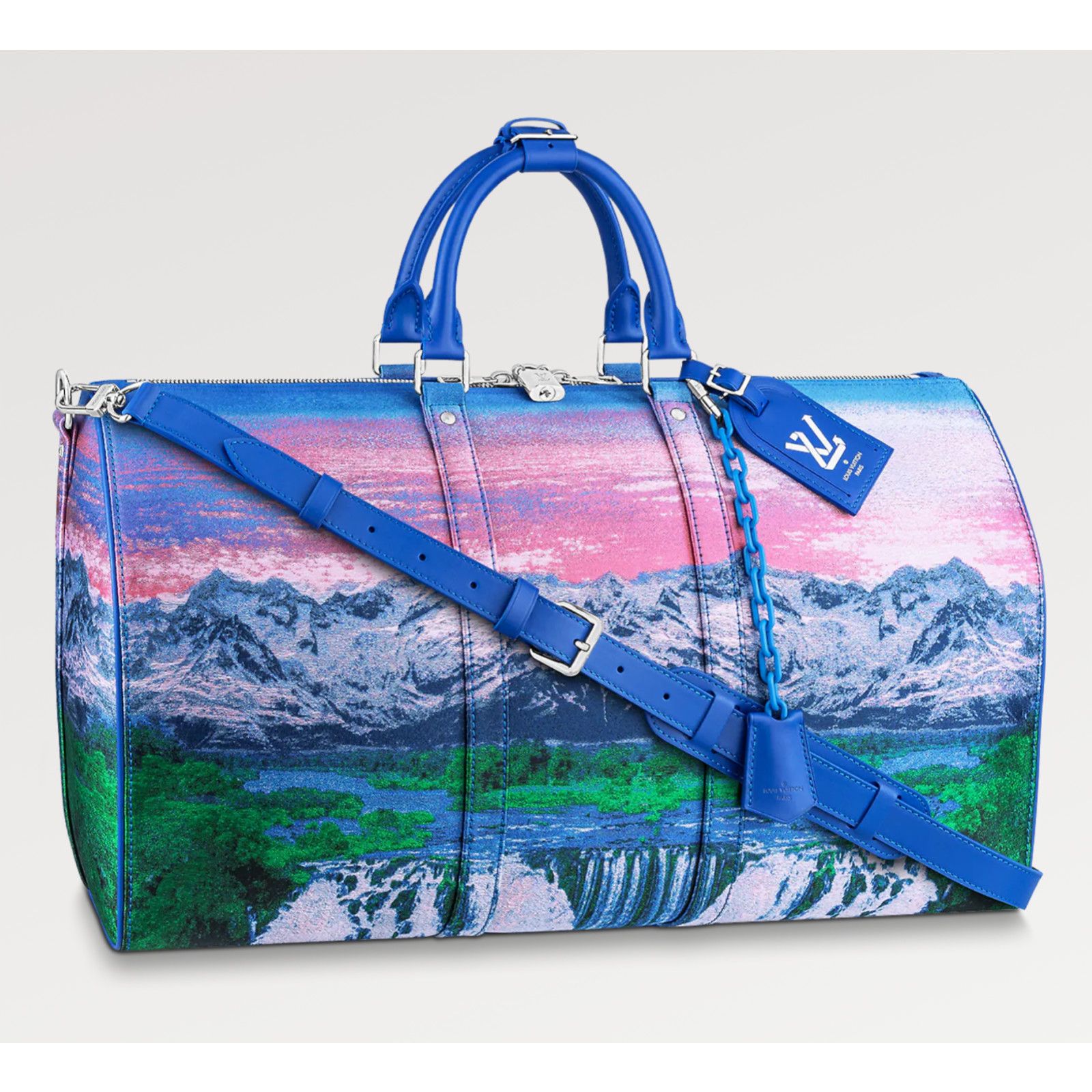 Louis Vuitton Louis Vuitton Keepall Virgil Blue Weekend Travel Bag Size ONE SIZE - 2 Thumbnail