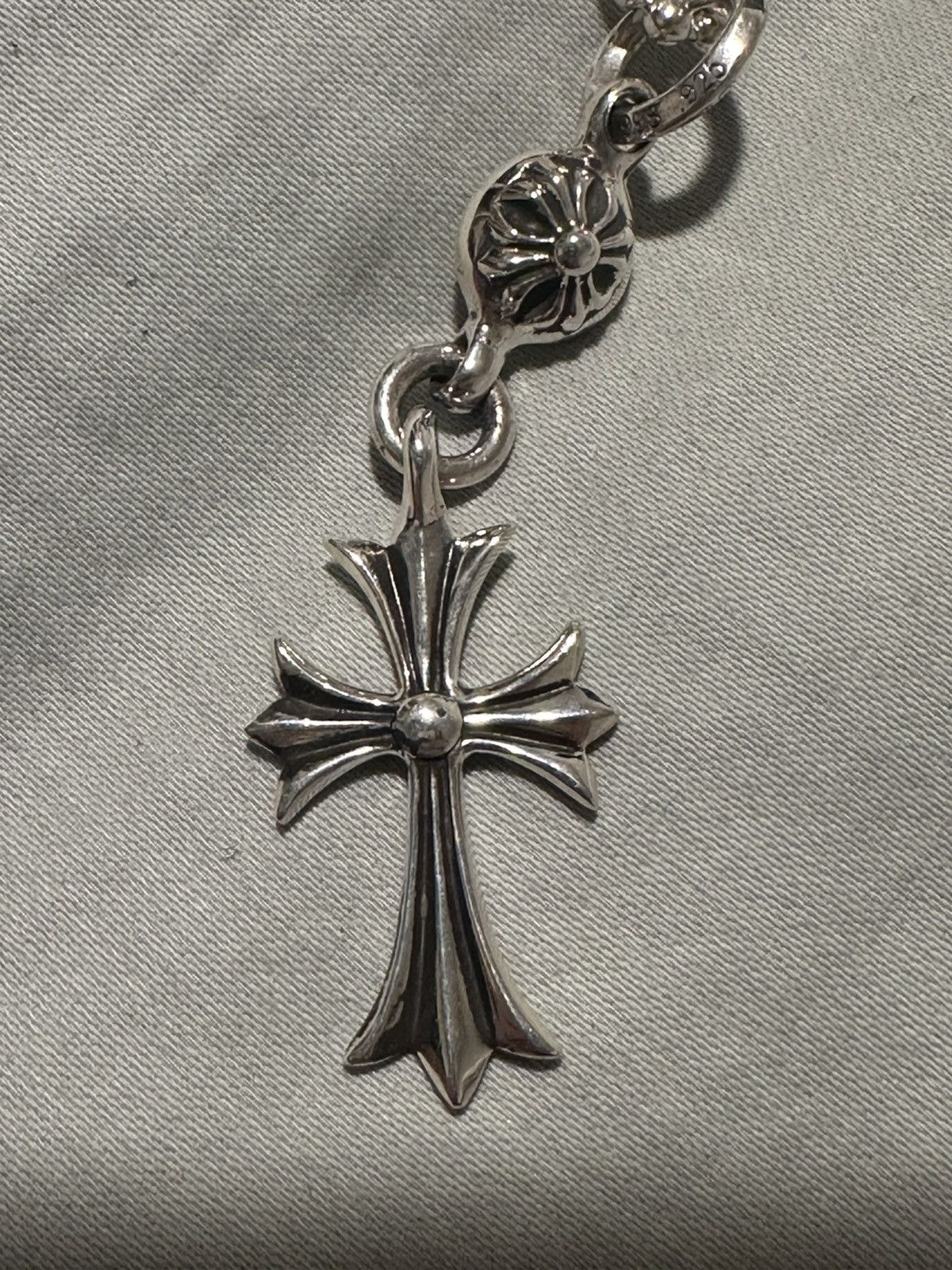 Chrome Hearts Chrome hearts Tiny Ch Cross Charm with ball Chain Size ONE SIZE - 1 Thumbnail