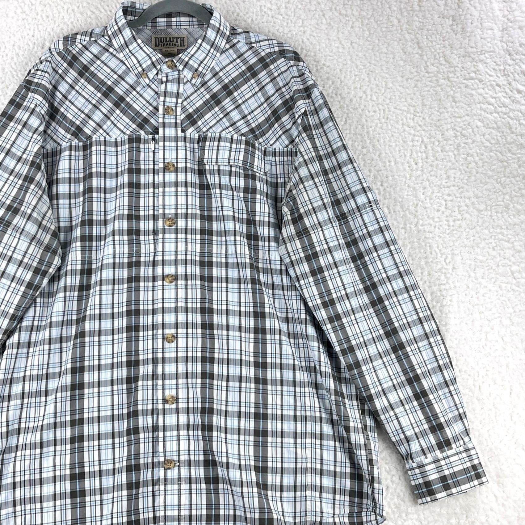 Vintage Duluth Trading Co. Gray Plaid Button-Down Shirt Mens Long Sleeve Size XLT Tall Gray Plaid Shirt Mens Long Sleeve Duluth Trading Co. Size US XL / EU 56 / 4 - 4 Thumbnail