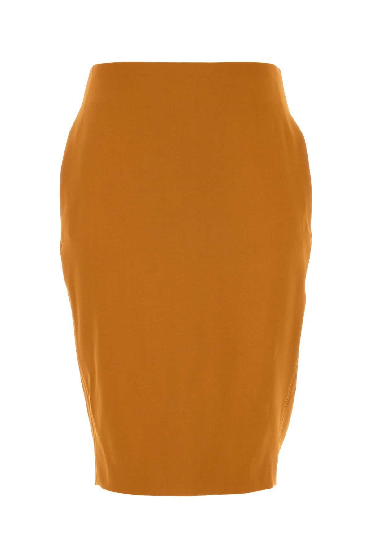 Saint Laurent Paris Pastel Orange Stretch Viscose Blend Skirt Size 28" / US 6 / IT 42 - 1 Thumbnail