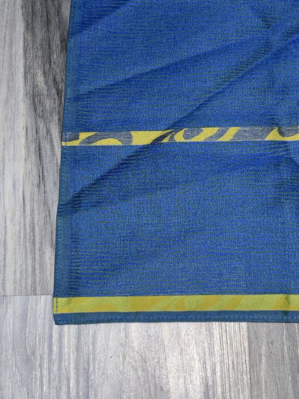 Ungaro Paris Ungaro Paris Vintage Blue & Green 2 Tone Handkerchief Scarf Size ONE SIZE - 4 Thumbnail