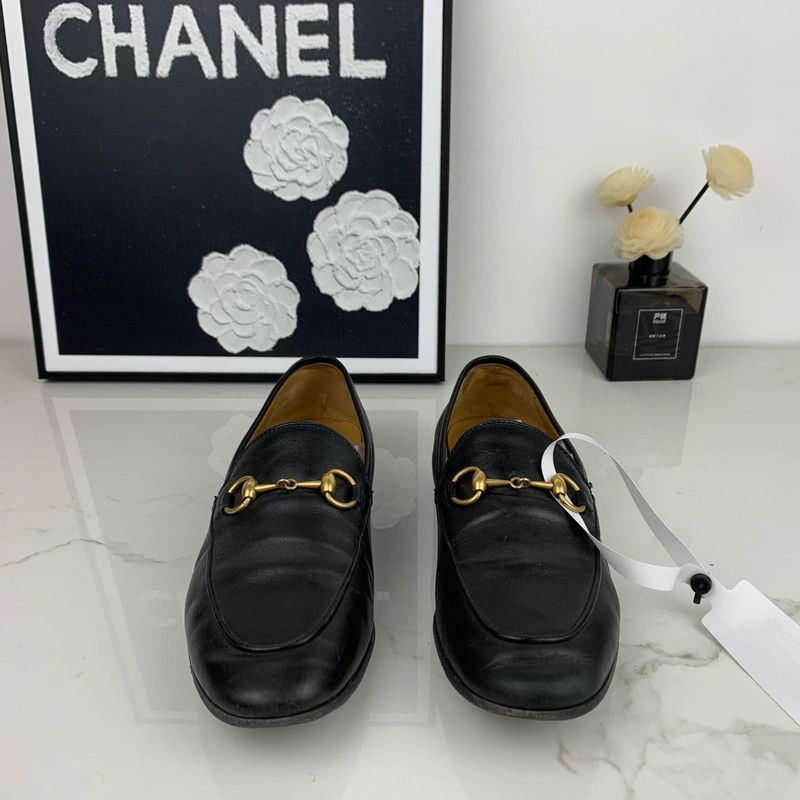 Gucci Gucci Jordaan Leather Horsebit Loafers for Women -2508 Size US 6 / IT 36 - 1 Thumbnail