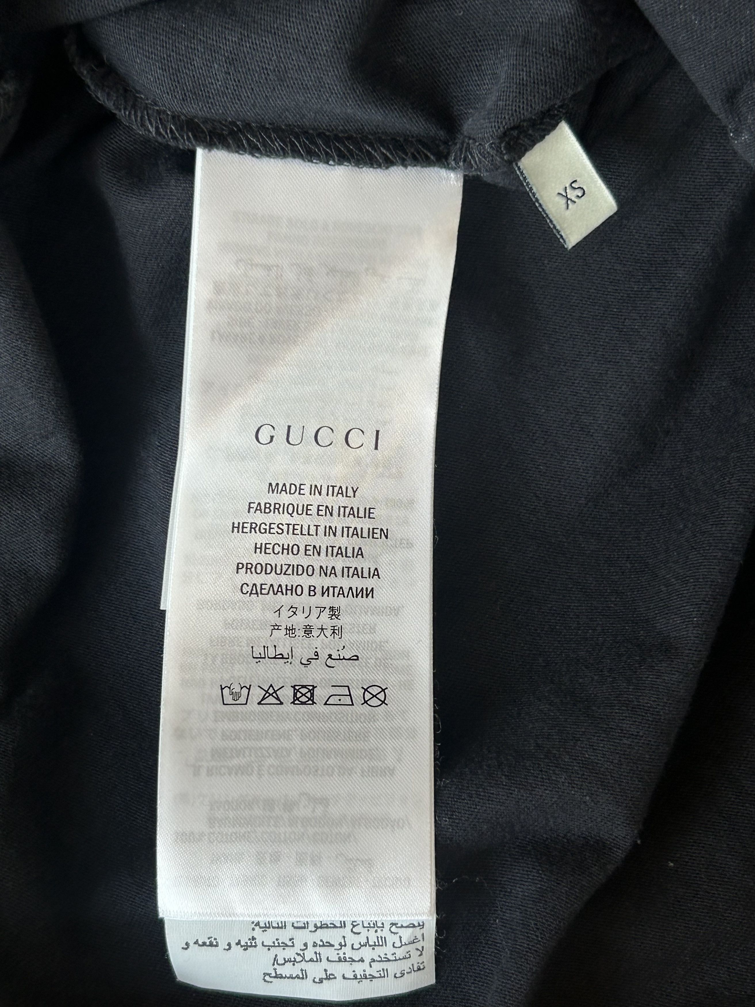 Gucci Gucci Black & Multicolor Sequin Dog Graphic T-Shirt Size US XS / EU 42 / 0 - 4 Thumbnail