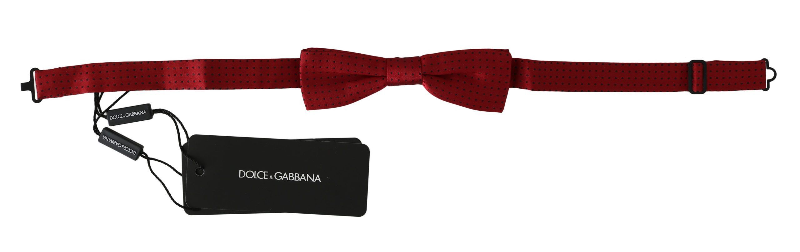 Dolce & Gabbana Elegant Red Dotted Silk Bow Men's Tie Size ONE SIZE - 1 Thumbnail
