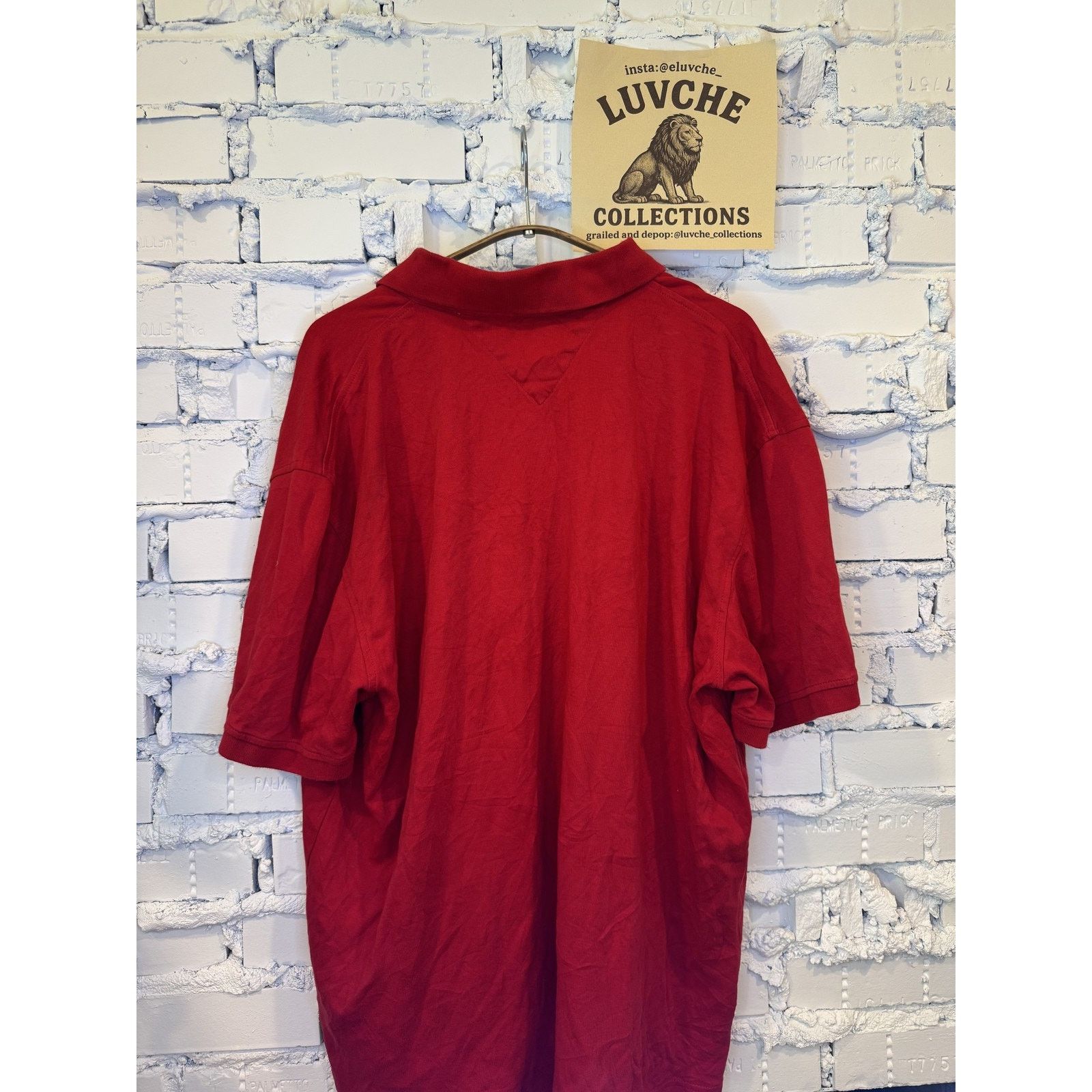 Tommy Hilfiger Tommy Hilfiger Shirt Red Custom Fit Big H Patch Polo Casual Size US XL / EU 56 / 4 - 2 Thumbnail
