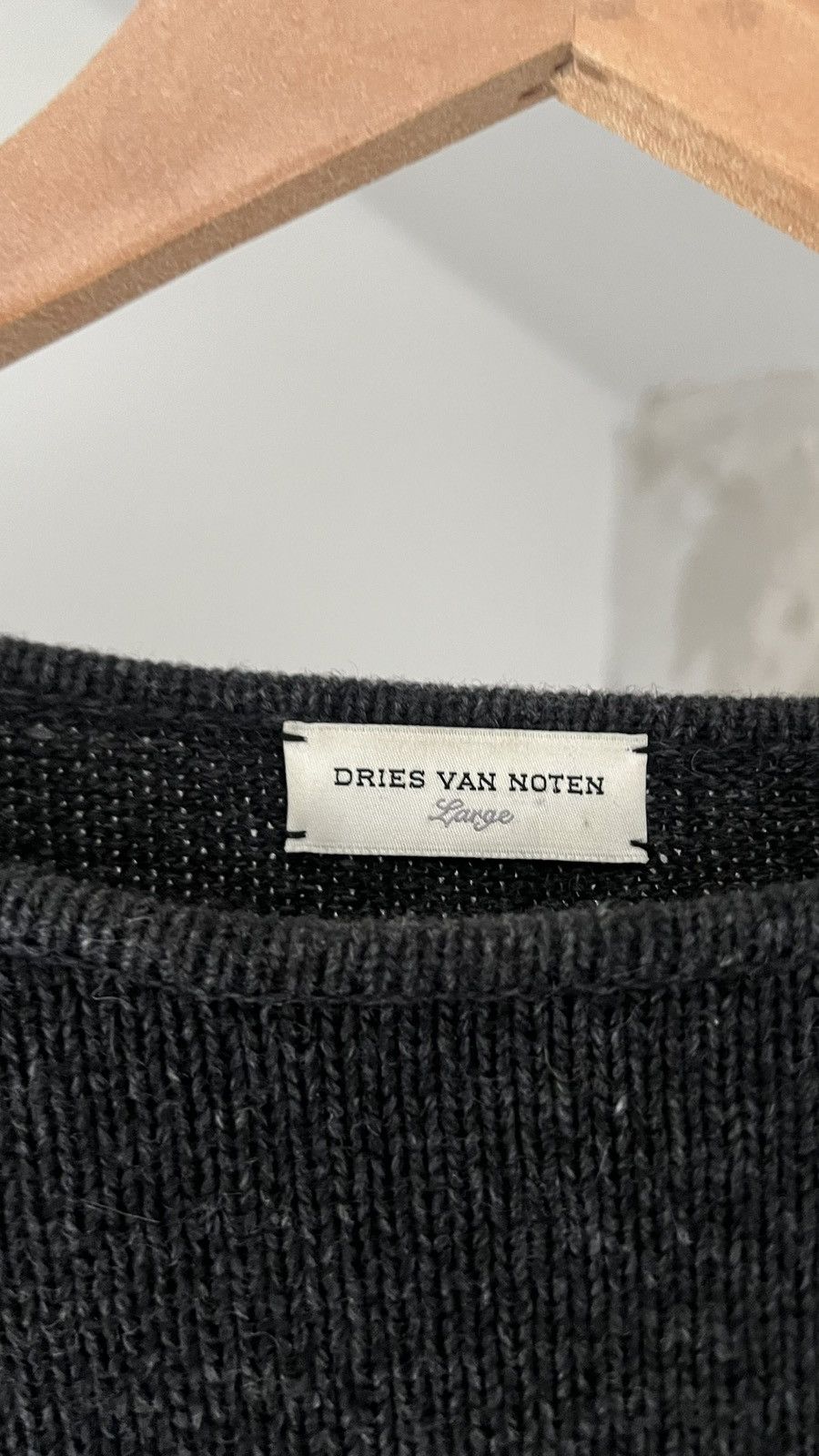 Dries Van Noten Grey Dries van Noten Cropped Wool Sweater Size US L / EU 52-54 / 3 - 3 Thumbnail