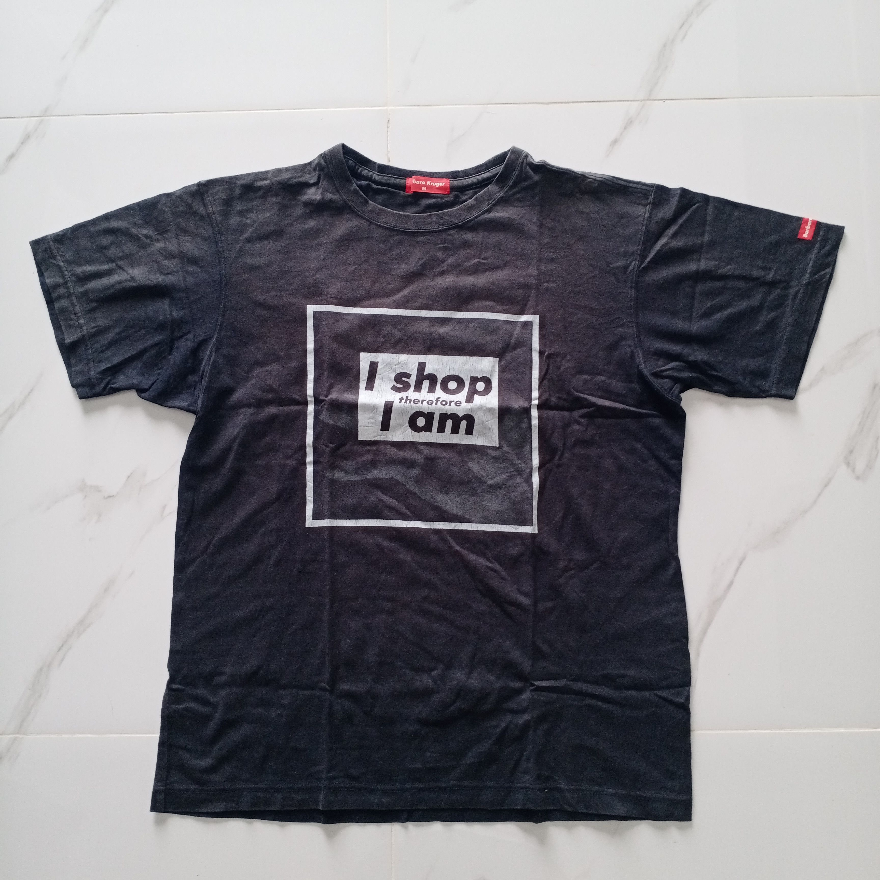 Barbara Kruger × Vintage Vintage Barbara Kruger ‘I shop therefore I am’ t shirt art Size US M / EU 48-50 / 2 - 1 Thumbnail