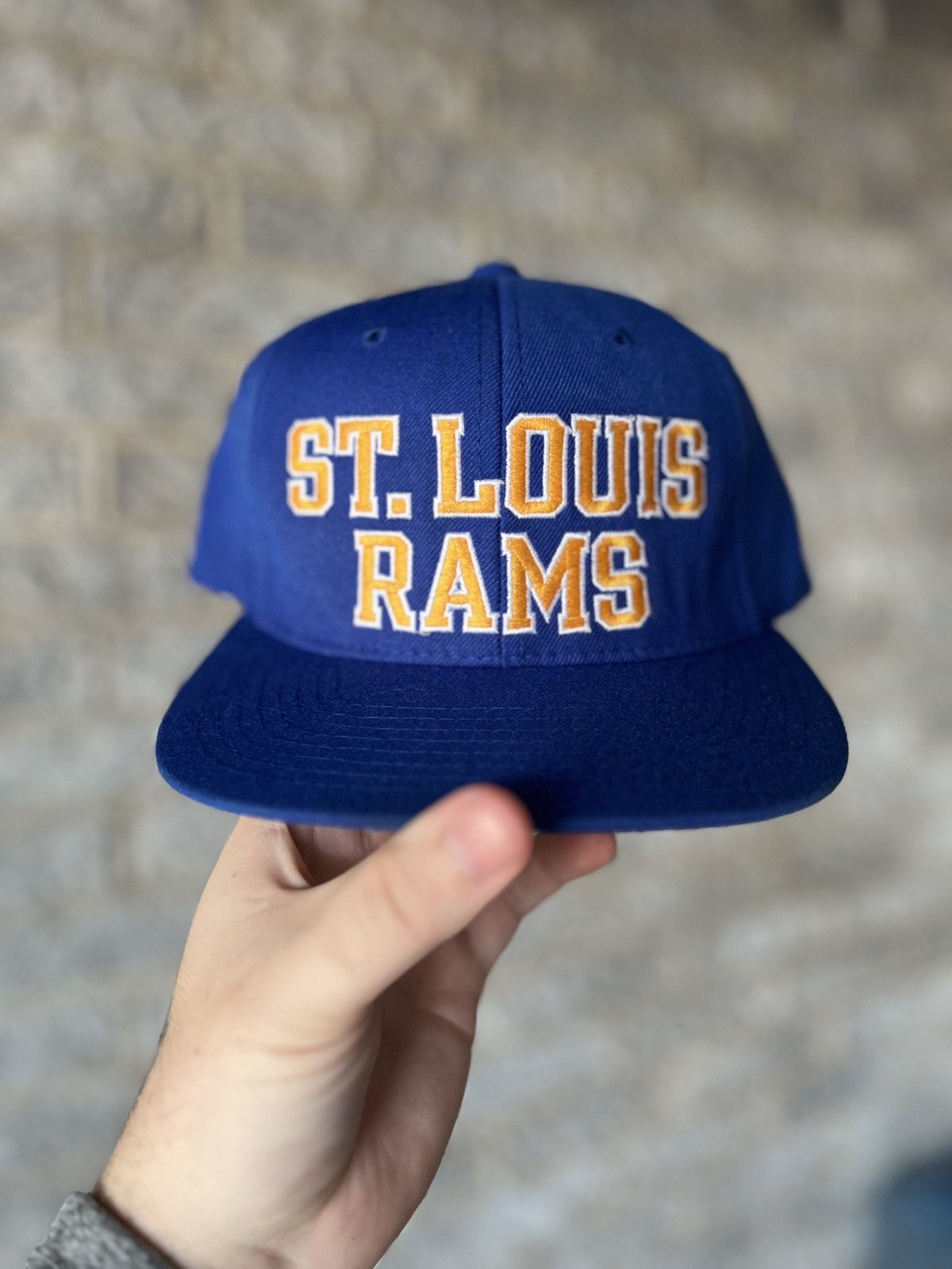 Sports Specialties × Vintage Vintage 90’s Wool NFL St. Louis Rams SnapBack Hat Size ONE SIZE - 1 Thumbnail