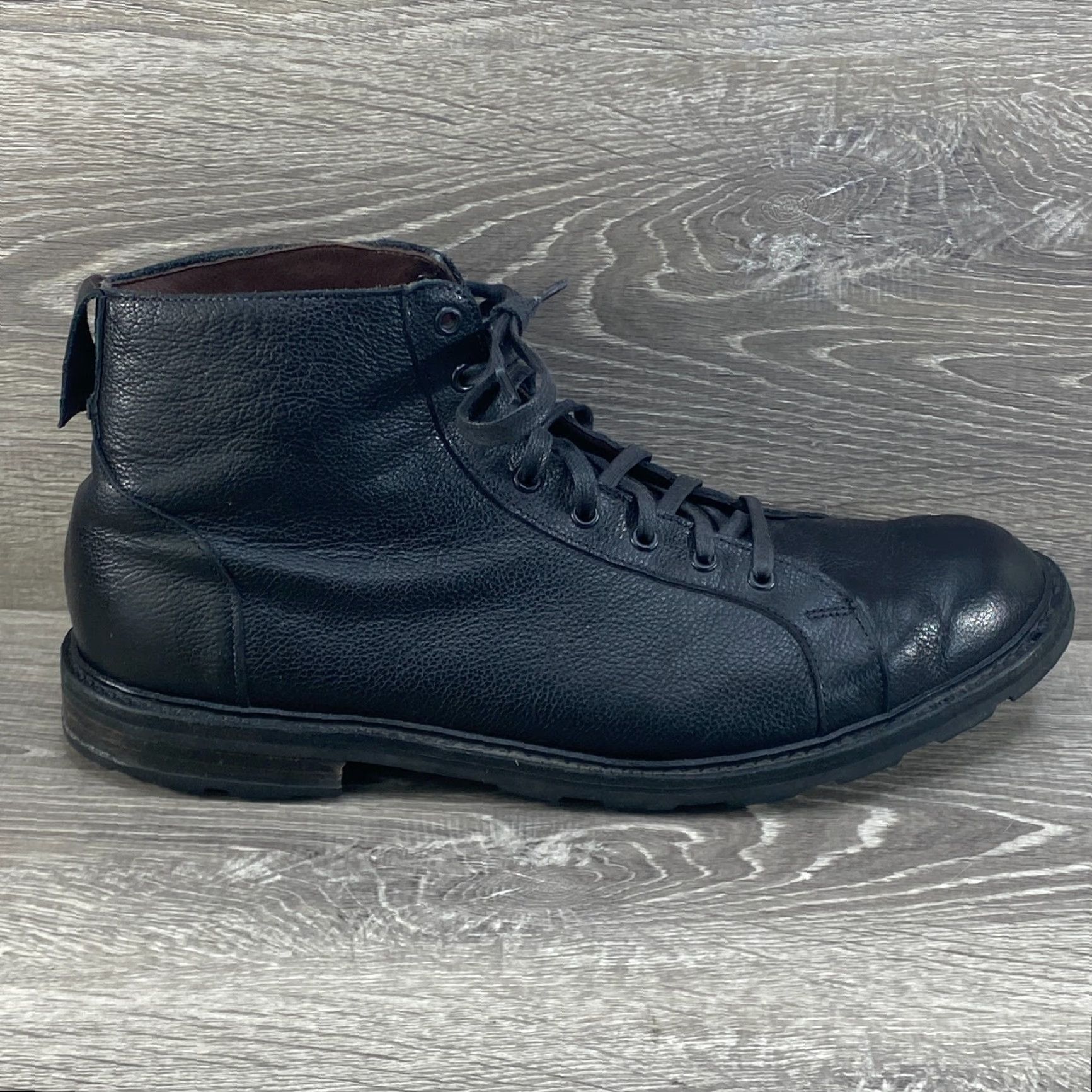 Allen Edmonds Allen Edmonds Alpine Mens 12 Boots Black Leather Port Washington Weather Proof Lace Up Vibram Sole Size US 12 / EU 45 - 2 Thumbnail
